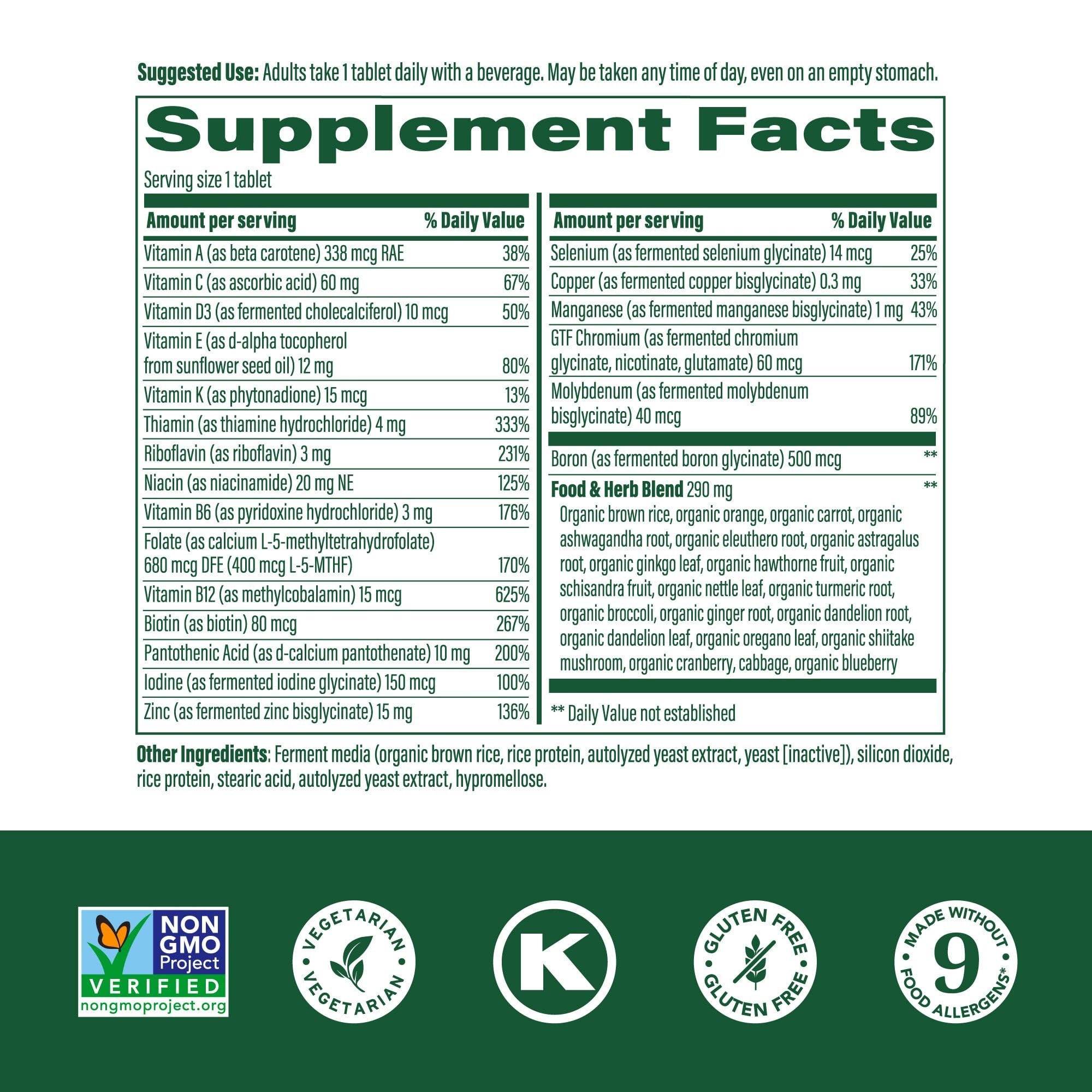 MegaFood Multivitamin for Men 40+ | One Daily with B12, D3, Zinc