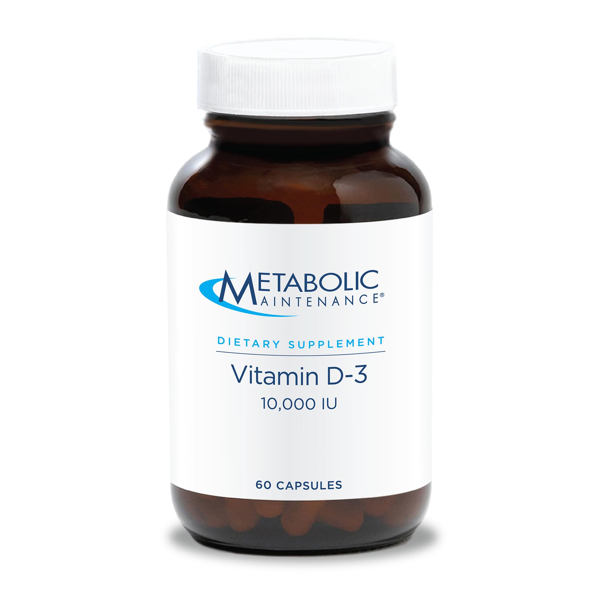 Metabolic Maintenance Vitamin D-3 10,000 IU | D3 with Vitamin C for Immune, Bone & Mood Support (60 Capsules)