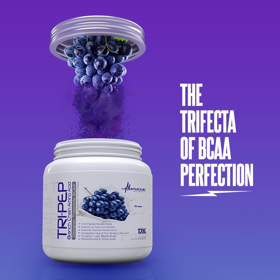 Metabolic Nutrition TRI-PEP Tri-Peptide BCAA Powder – Green Apple, 400 g (40 Servings)