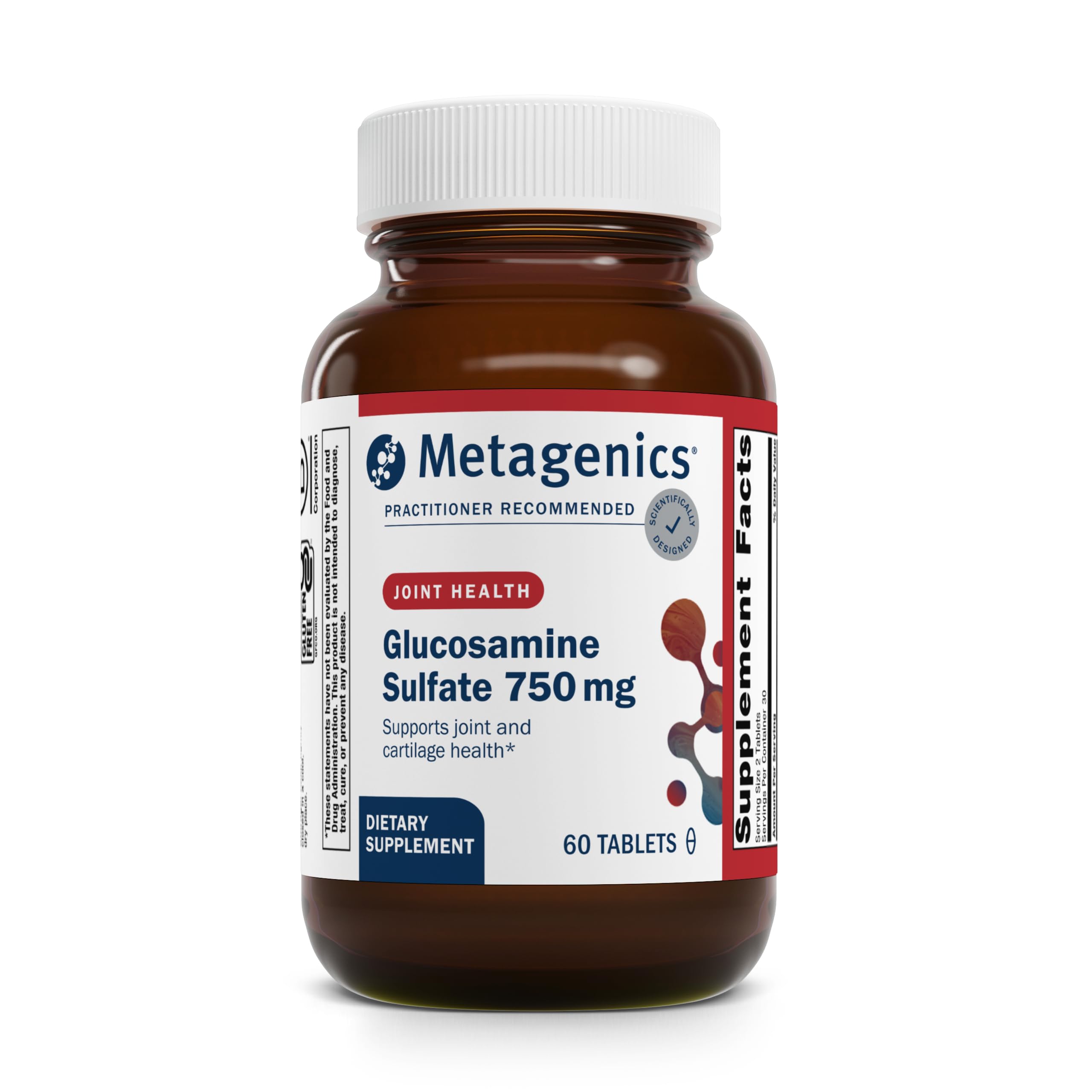 Metagenics Glucosamine Sulfate - Joint Health & Mobility Support* - 1500 mg per Serving - Non-GMO, Gluten-Free - 90 Tablets