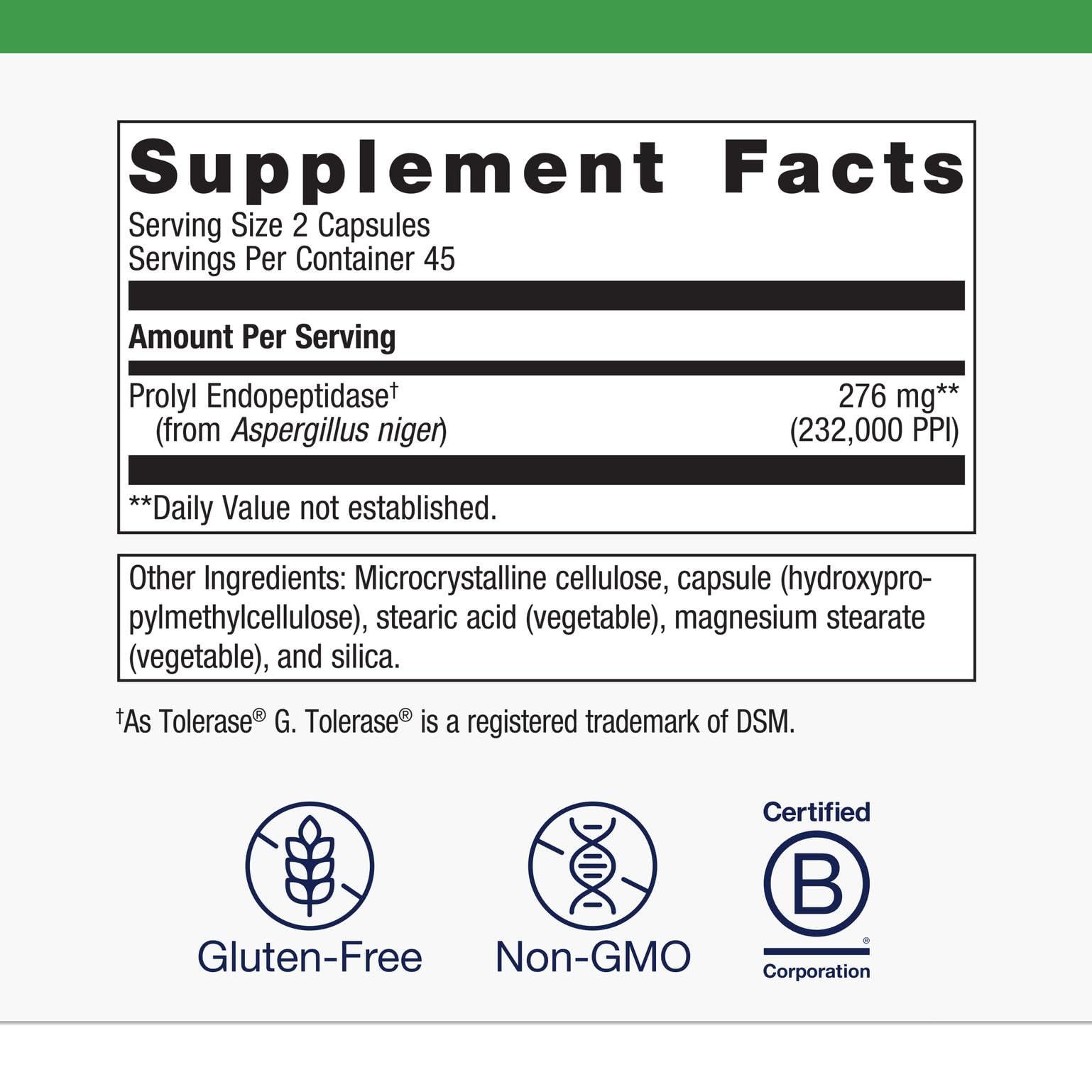 Metagenics SpectraZyme Gluten Digest Enzymes - Gluten Breakdown & Gut Support - 90 Capsules