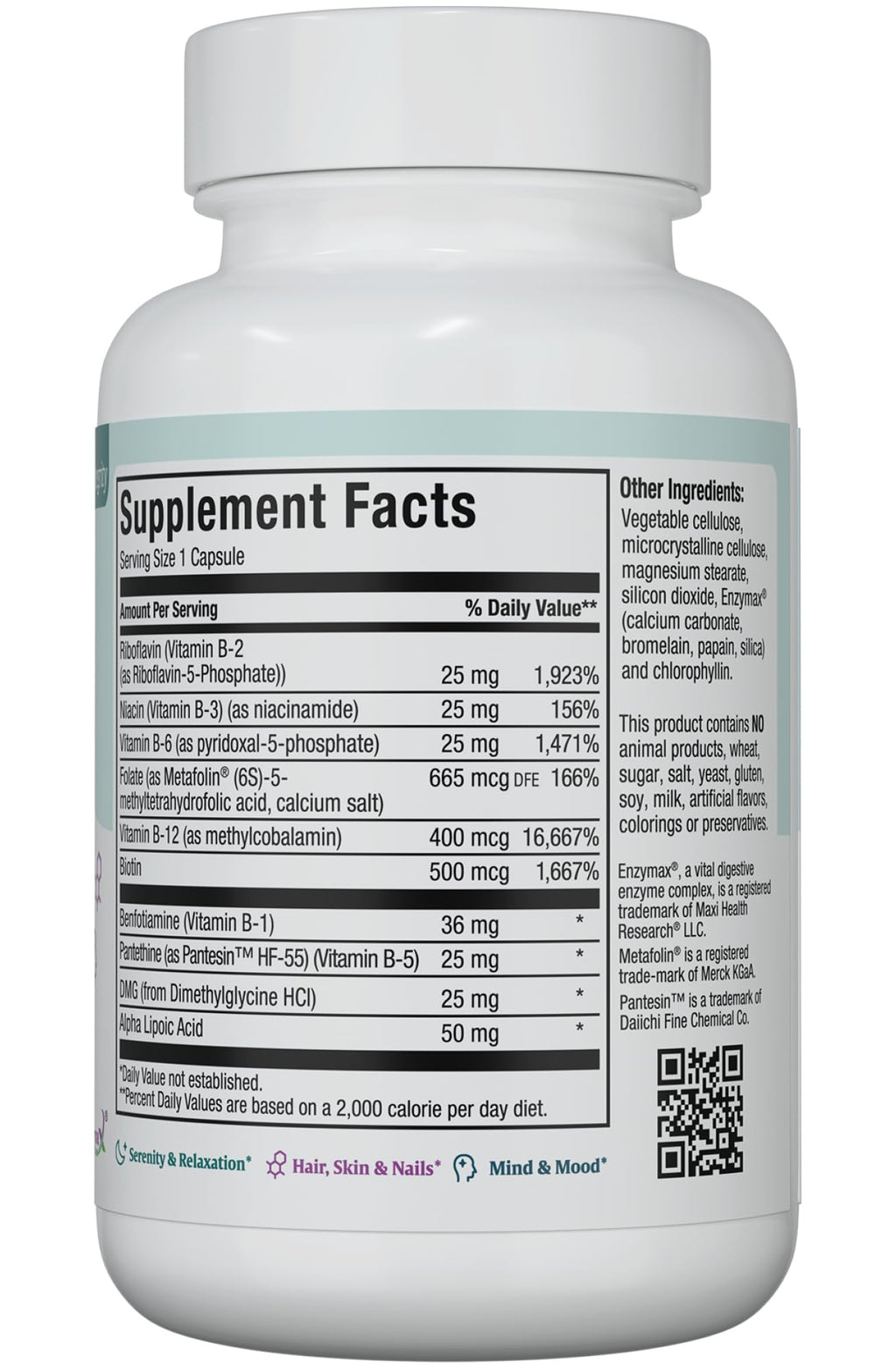Stress B Complex – Methyl-B Supreme with Methylated B12, B6 & Folate | Kosher Vegan 60 Caps