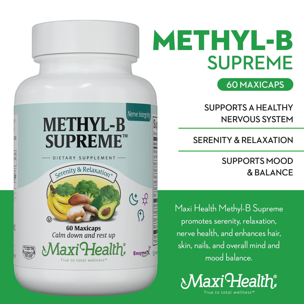 Stress B Complex – Methyl-B Supreme with Methylated B12, B6 & Folate | Kosher Vegan 60 Caps