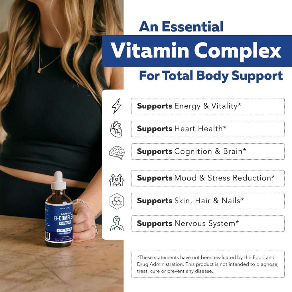 BioActive Vitamin B Complex - Liquid 4 oz | Methylated B Vitamins