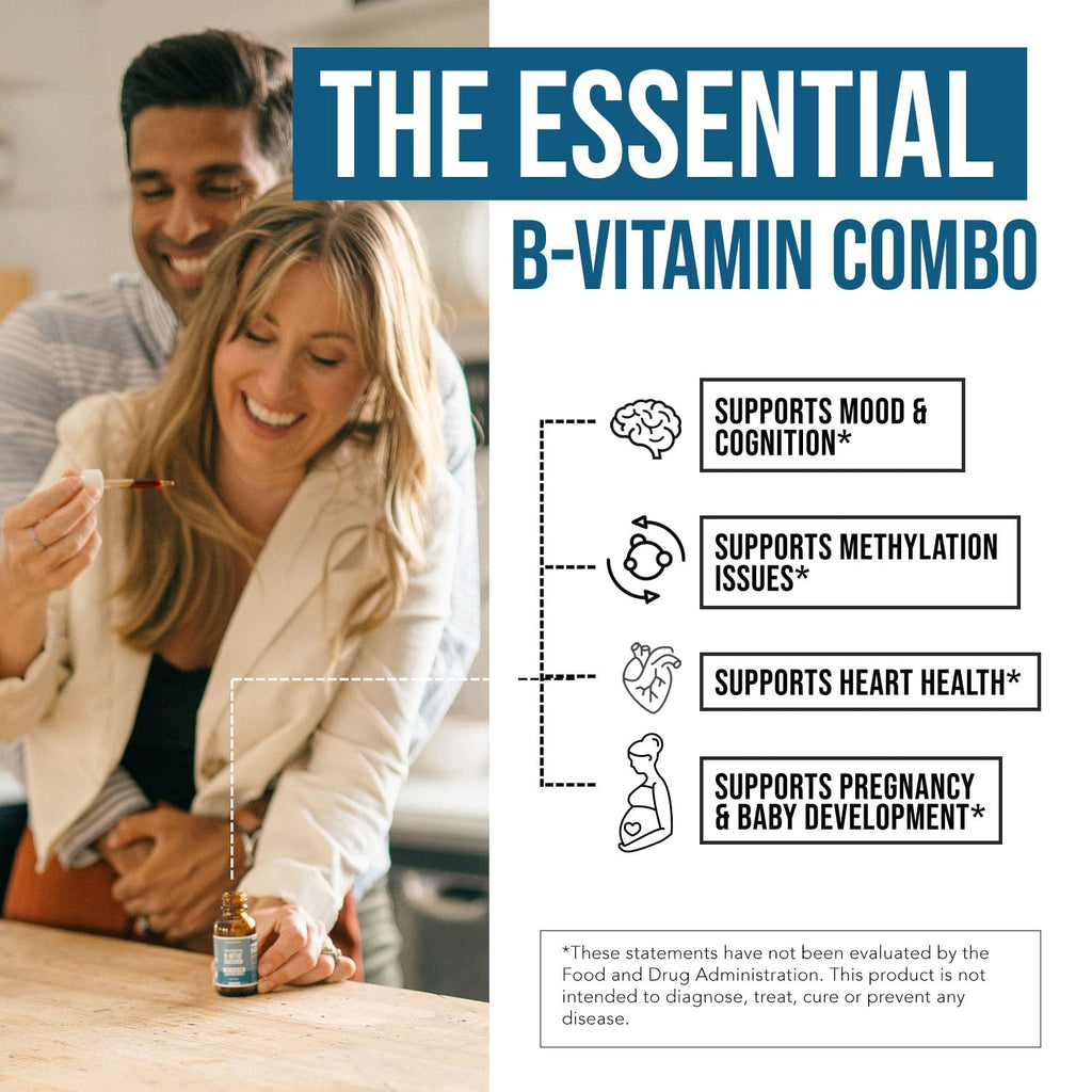 L-Methyl Folate 15mg + Methyl B12 Cofactor – Organic Berry Flavor, High Potency Liquid Sublingual 5-MTHF Calcium Salt | Supports Mood, Methylation & Cognition (1oz)