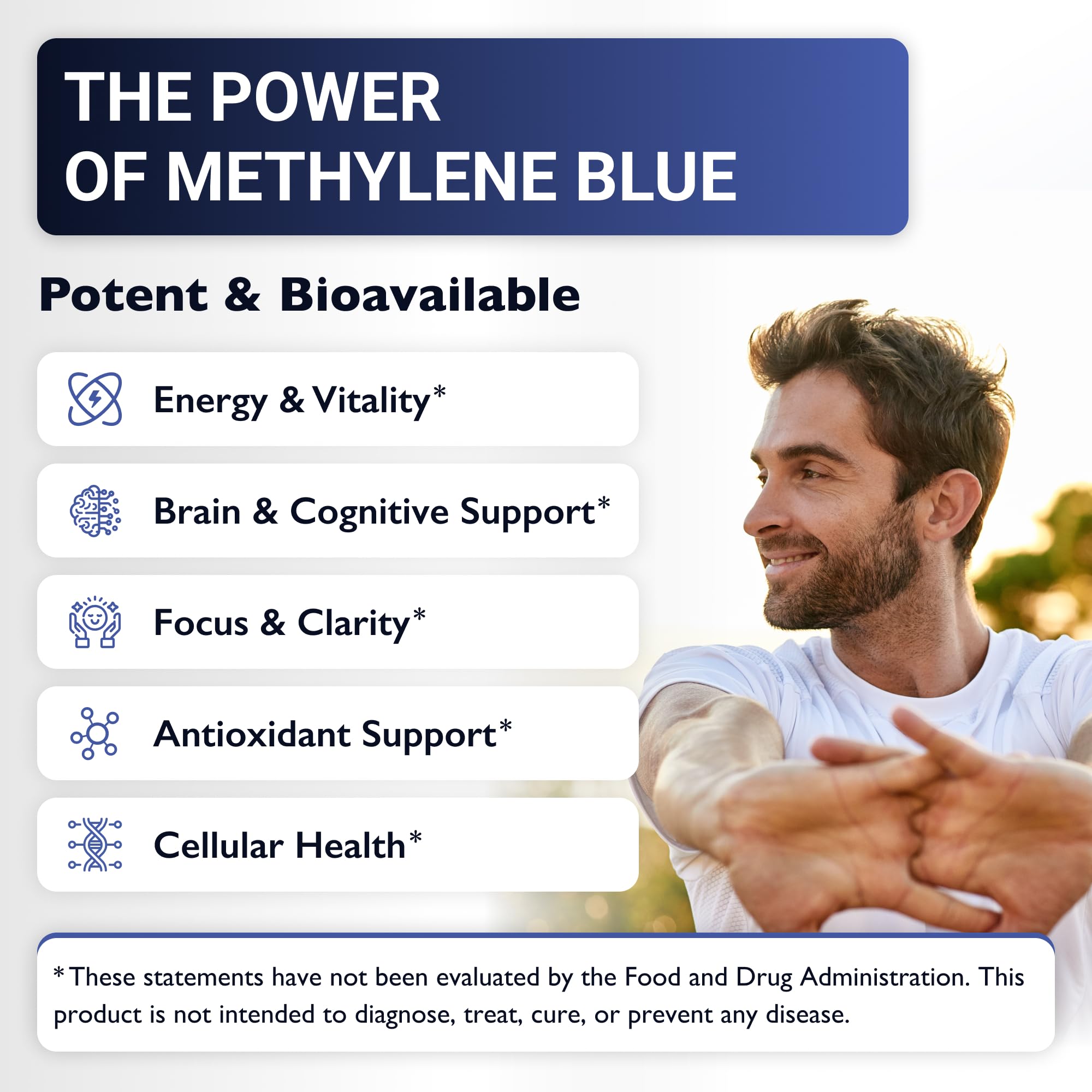 LCG LABS Methylene Blue 10 mg Capsules – Vitamin C, B6 & B12 – Energy, Brain & Focus – Made in USA (120 Capsules, 4-Month Supply)