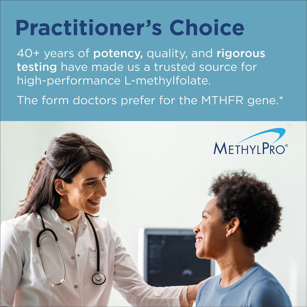 MethylPro L-Methylfolate 15 mg - 90 Capsules | High Bioavailability Methyl Folate for Focus and Calm