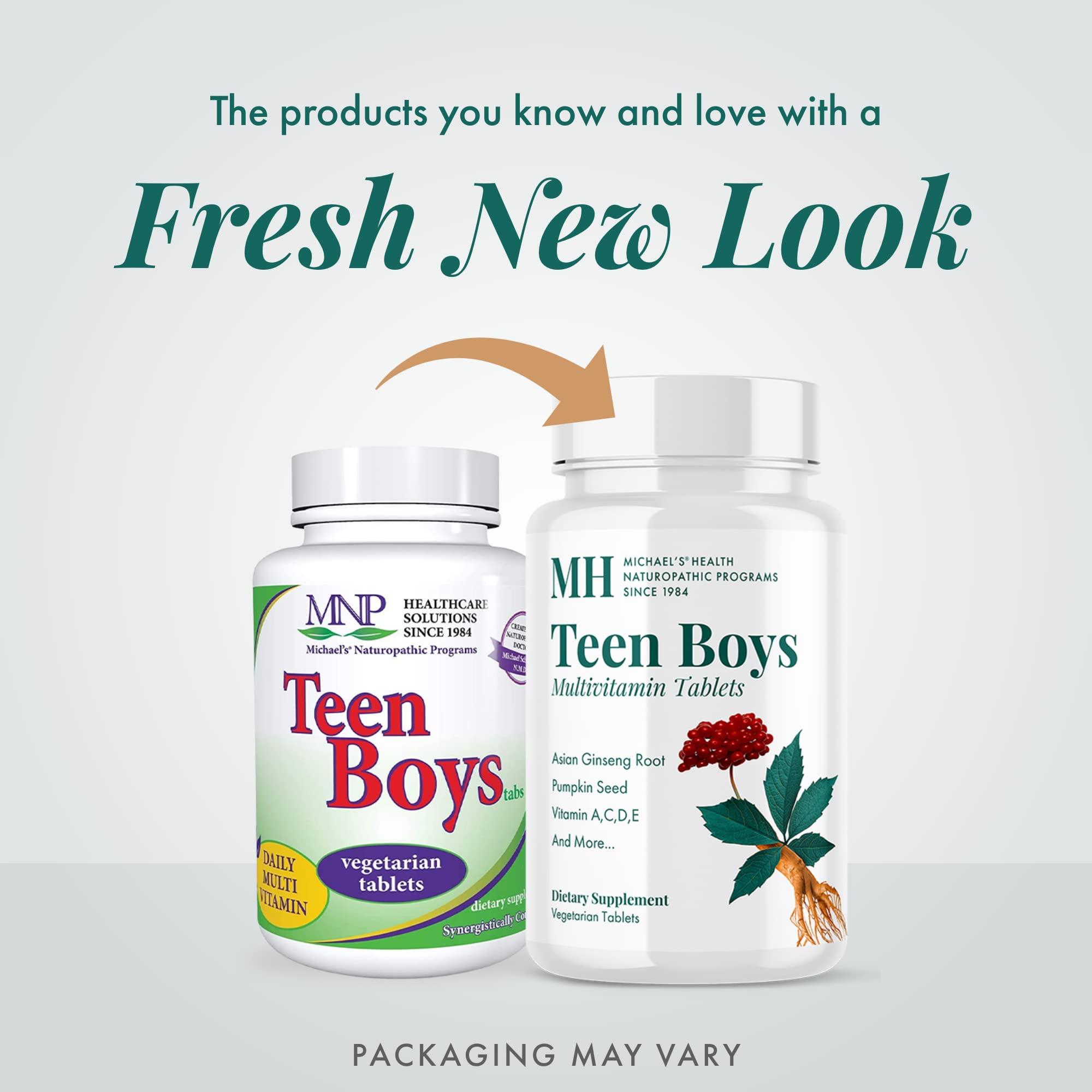 Michael's Health Naturopathic Teen Boys Daily Multivitamin – 90 Vegetarian Tablets, Kosher