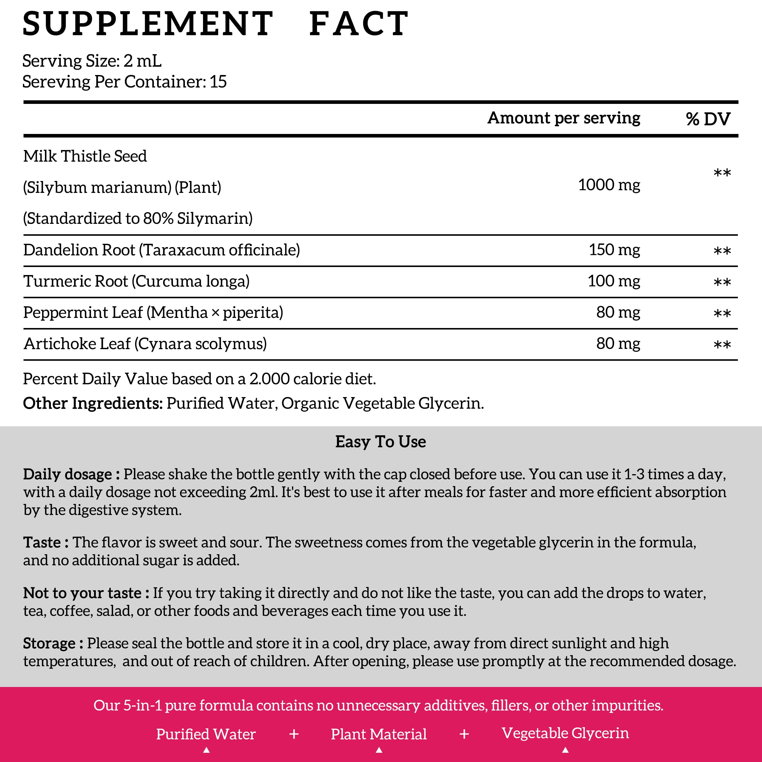 (4 Pack) Milk Thistle Drops 1000mg | Liver Detox & Support | Vegan, Non-GMO | 1 Fl Oz
