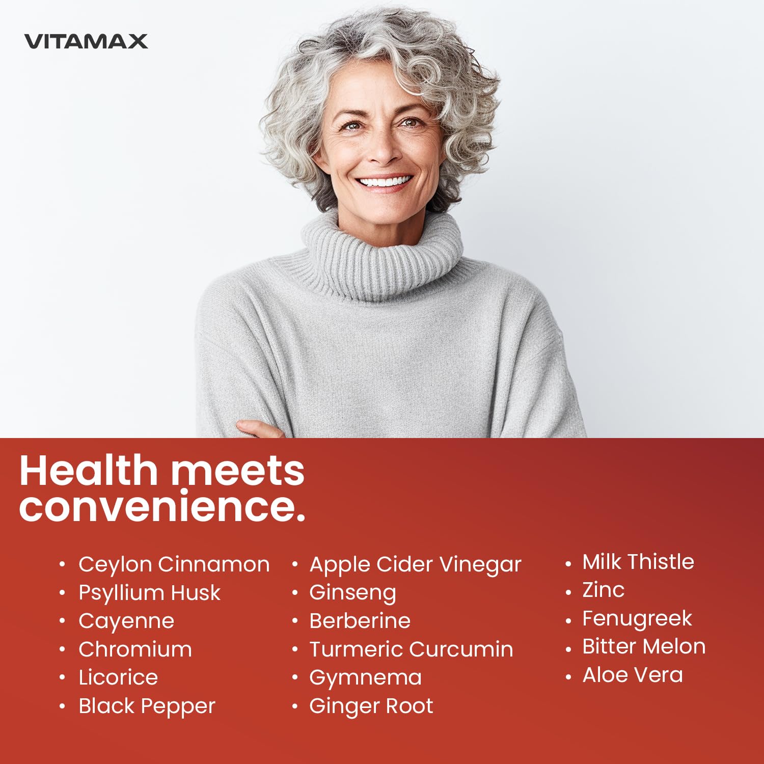 Gluco Health Support: Ceylon Cinnamon + Apple Cider Vinegar + Turmeric (60ct) – USA Made, Non-GMO