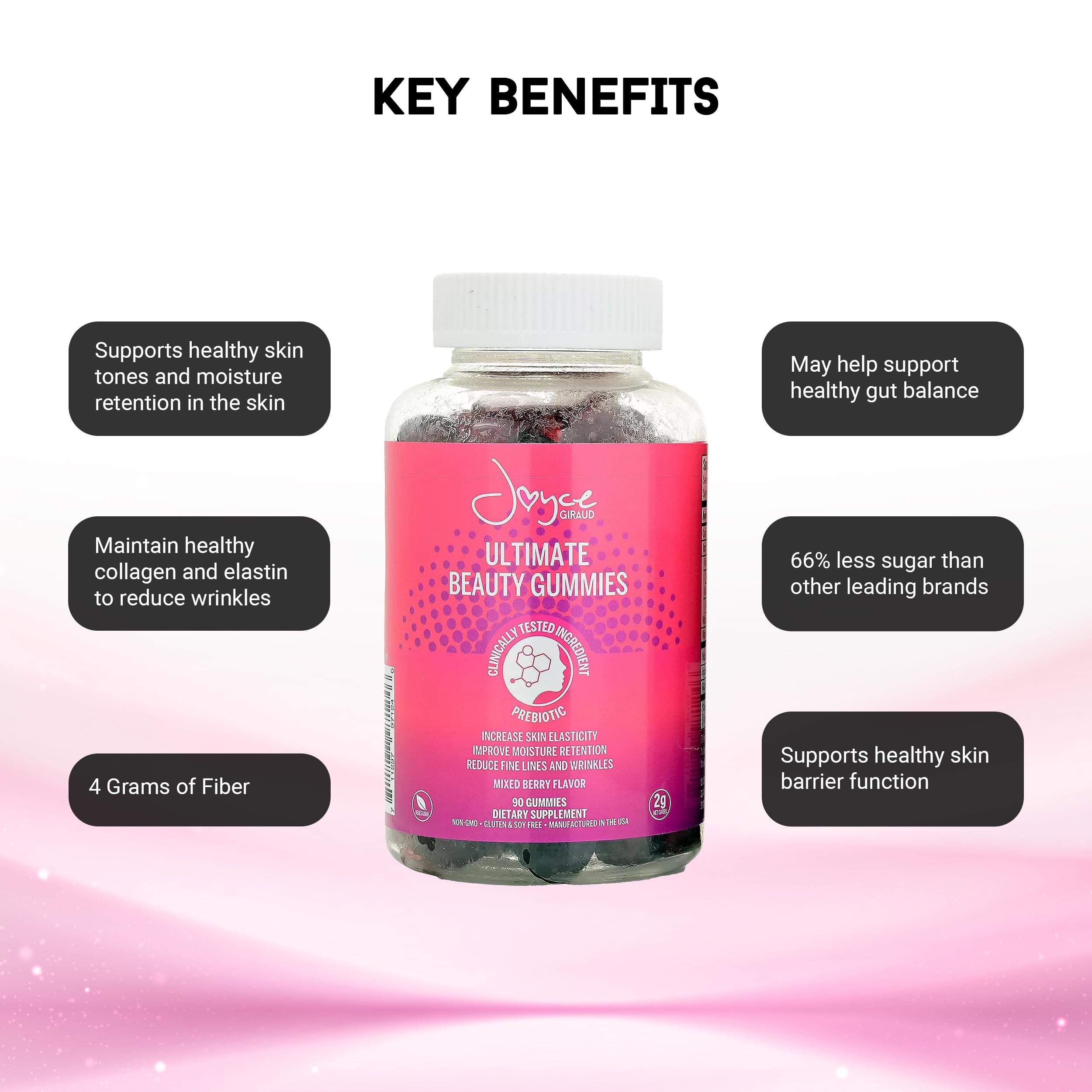 Miracle Elixir Collection: Joyce Giraud Ultimate Beauty Gummies - 90 Gummies (30-Day Supply)