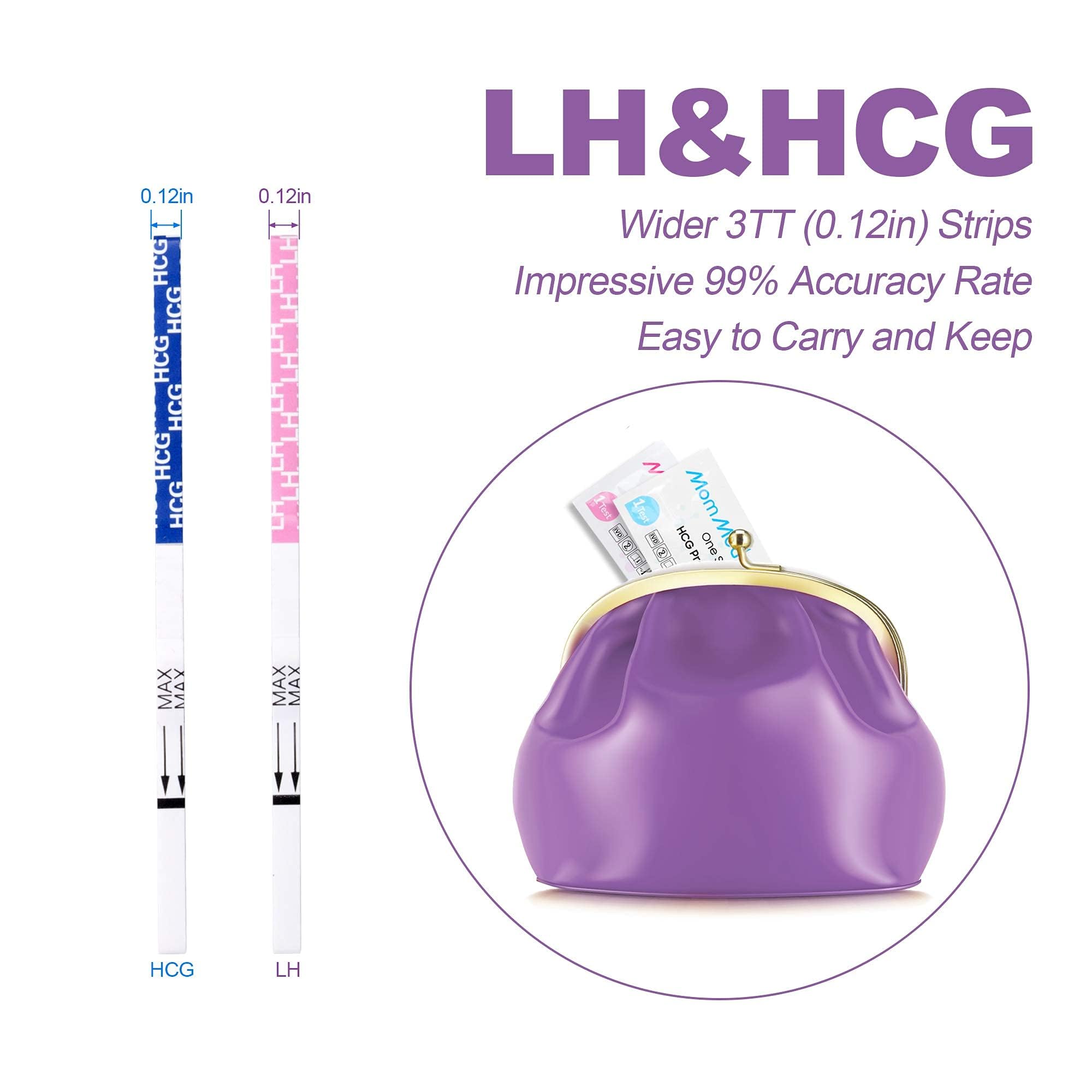 MomMed Ovulation & Pregnancy Test Strips – LH50-HCG20, 50+20 Tests Kit
