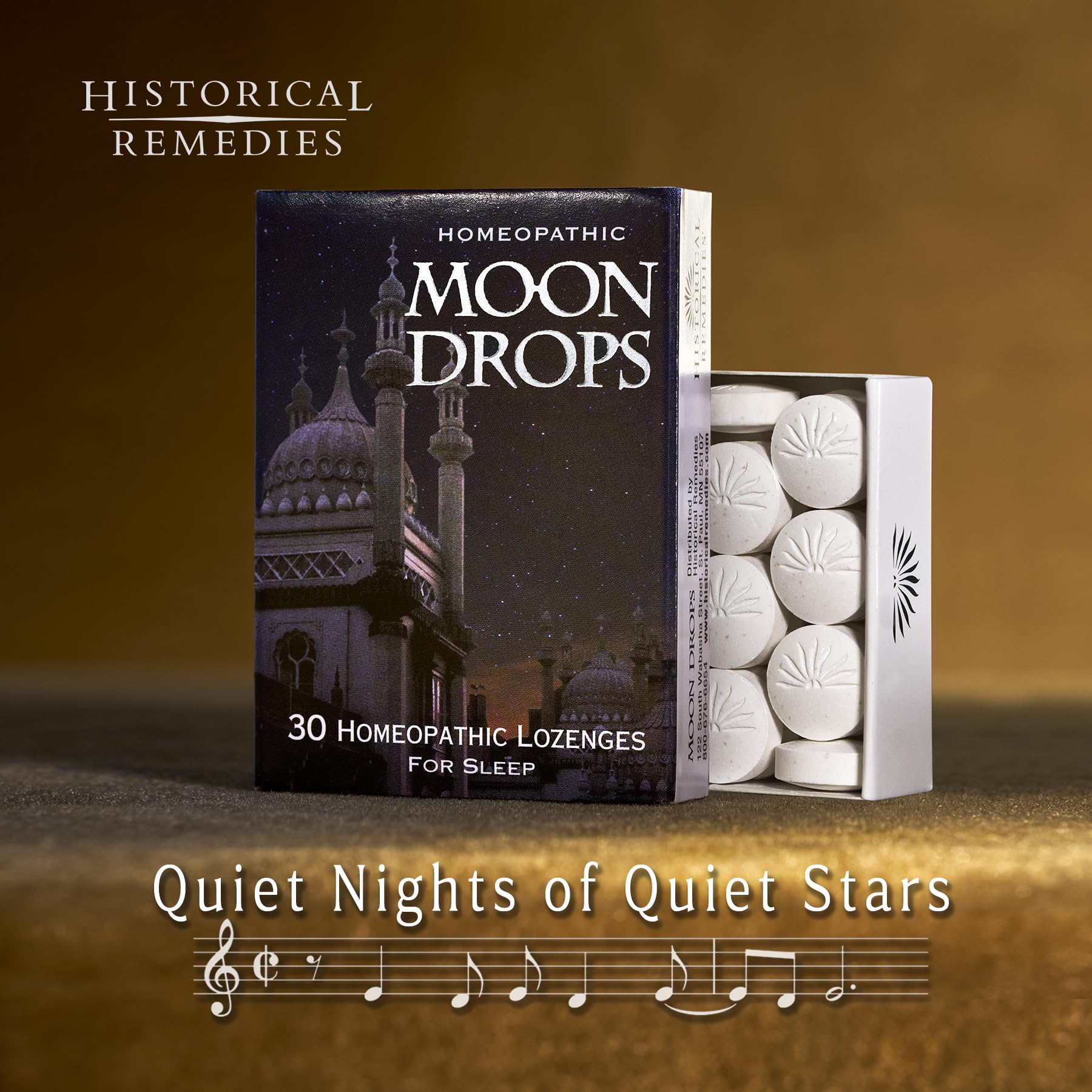 Moon Drops Sleep Aid Lozenges (1 Pack) – Homeopathic Vanilla, Vegan & Gluten-Free