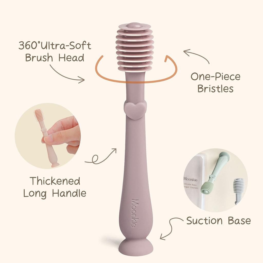 Moonkie Baby Finger Toothbrush & Tongue Cleaner Kit – Mint (2 Pcs)