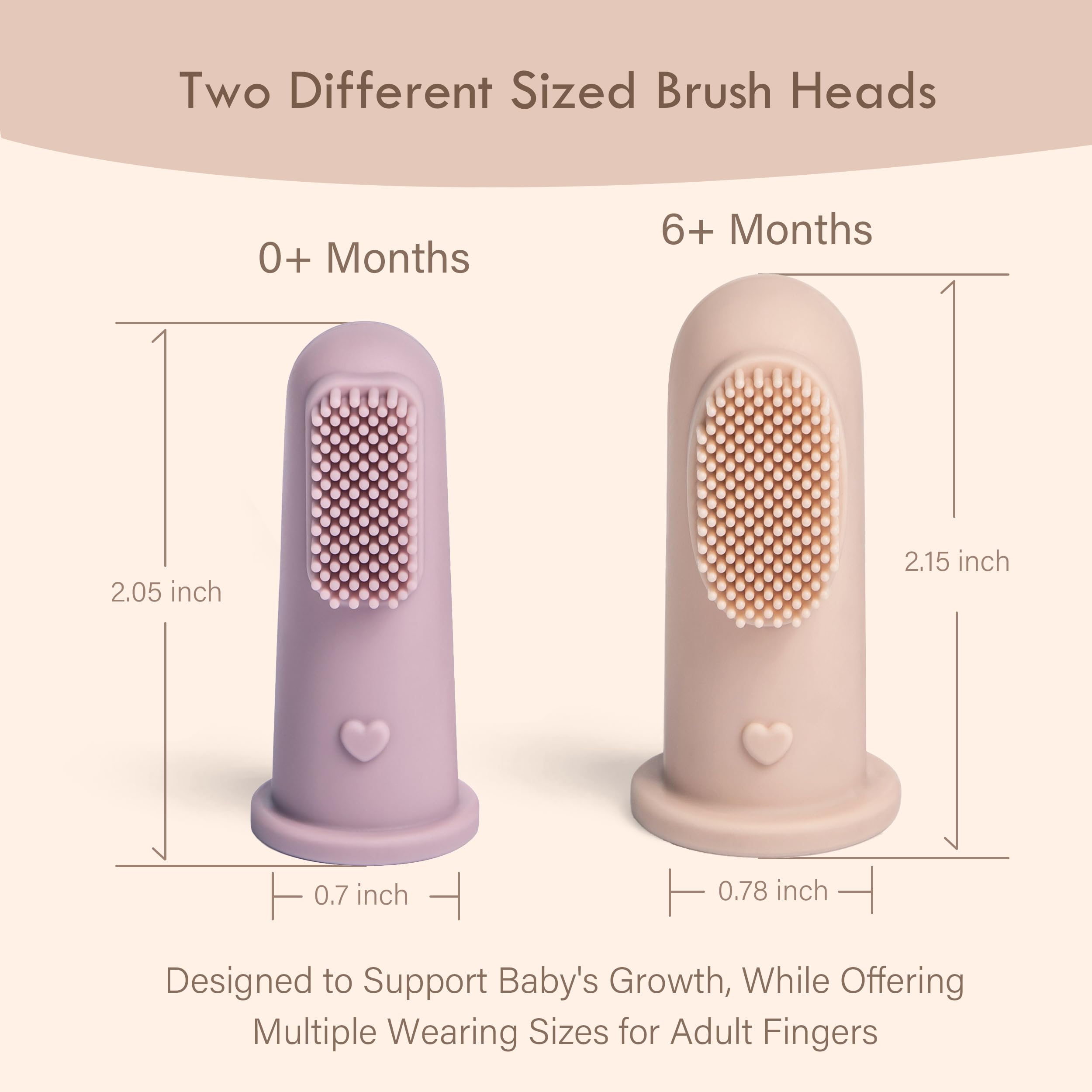 Moonkie Baby Finger Toothbrush & Tongue Cleaner Kit – 3 Months+, 3 Pcs (Blue/Mint/Blue)