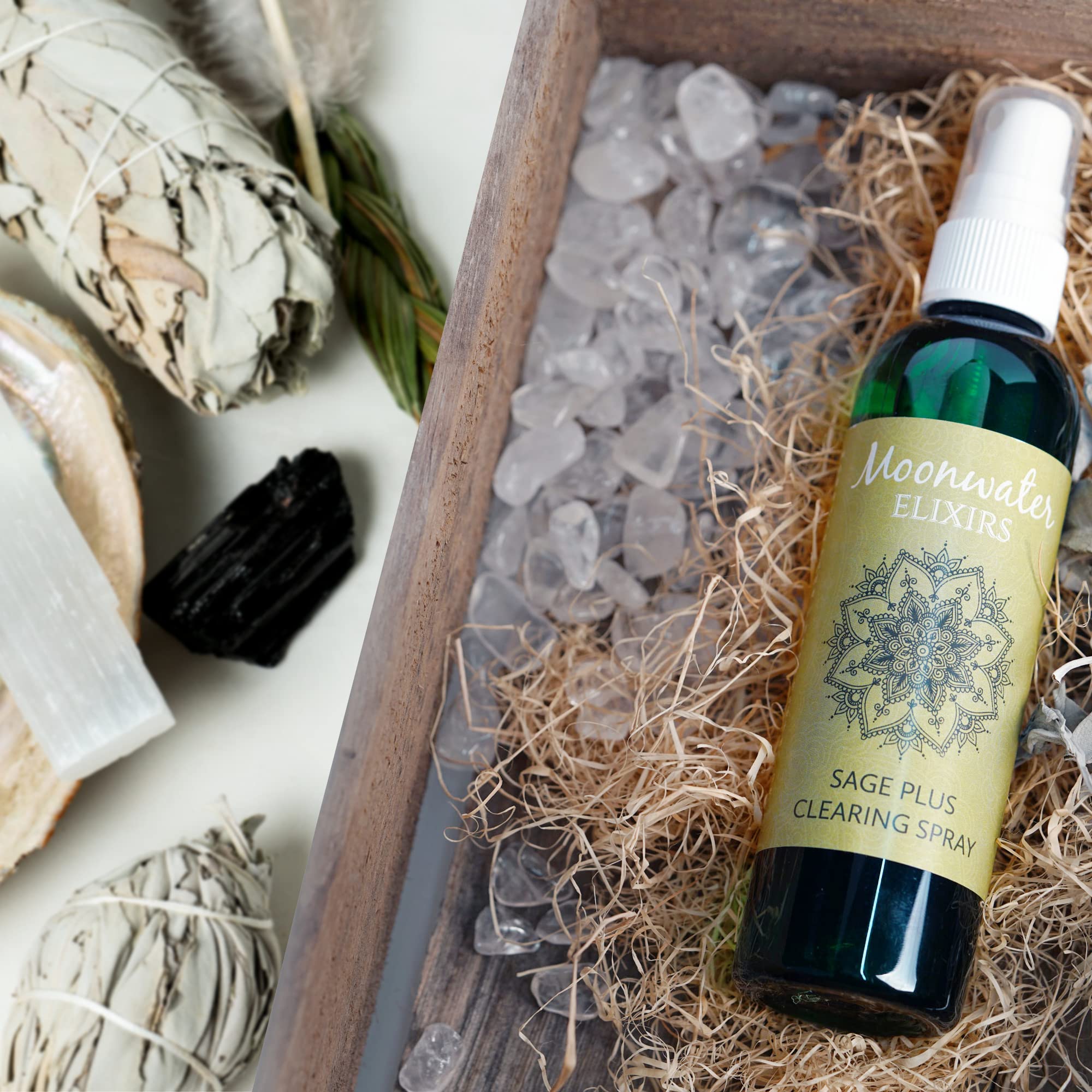 White Sage Smudge Spray – Reiki-Charged Aura Protection & Spiritual Cleansing | 2x4oz