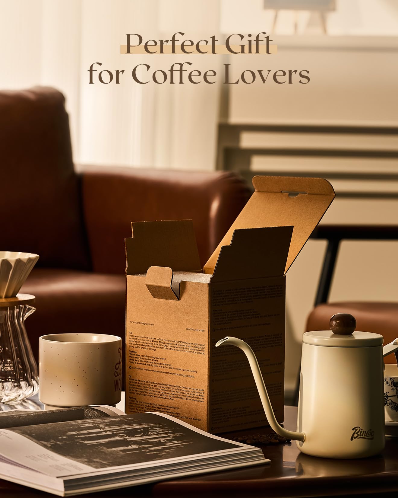 M&SENSE Iced Coffee Candle – 12.3oz Soy Wax, Sea Salt Scent, 75 Hours