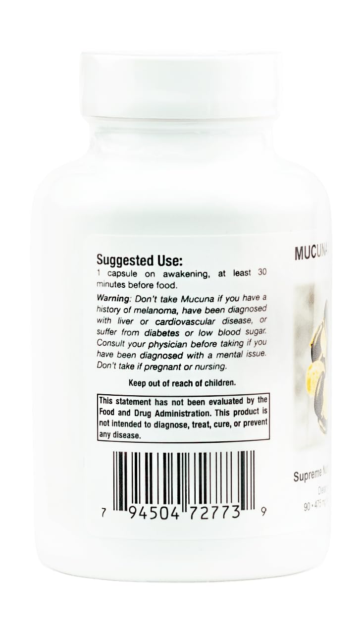 Supreme Nutrition Mucuna Supreme: 90 Velvet Bean Capsules (Pack of 2)
