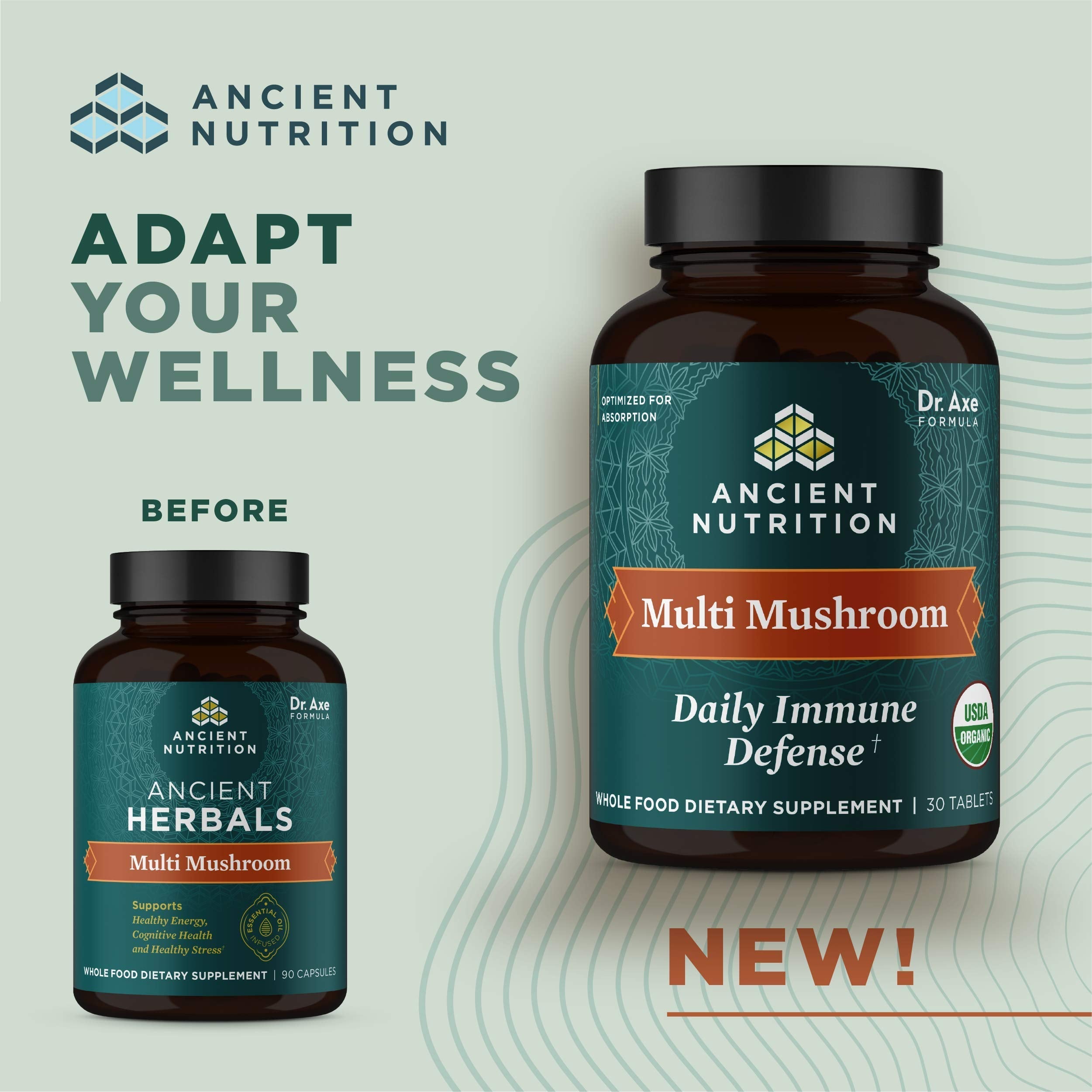 Ancient Nutrition Multi-Mushroom Immune Support – 30 Count