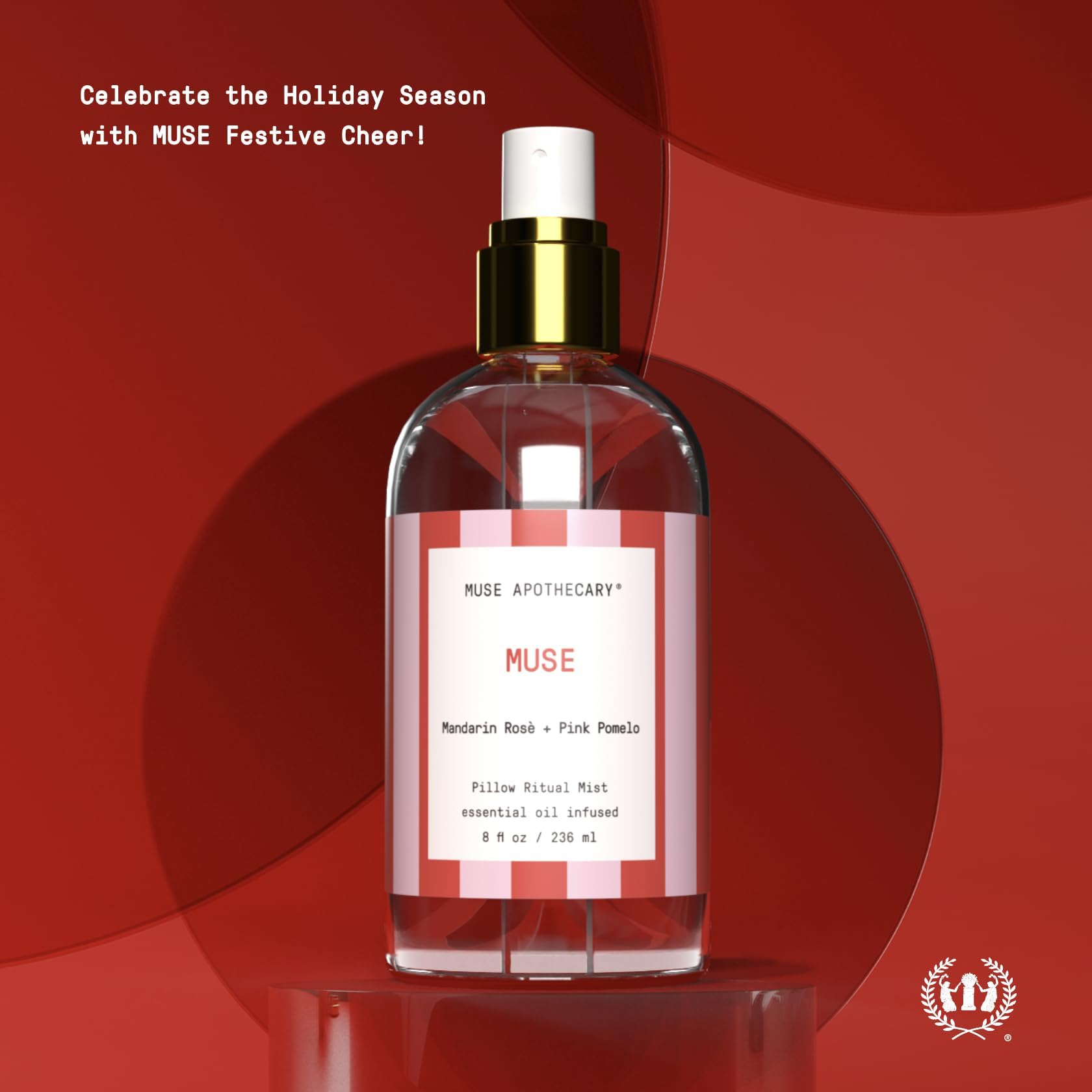 Muse Apothecary Pillow Ritual - Aromatic Pillow Mist, 8 oz (Mandarin Rosé + Pink Pomelo)