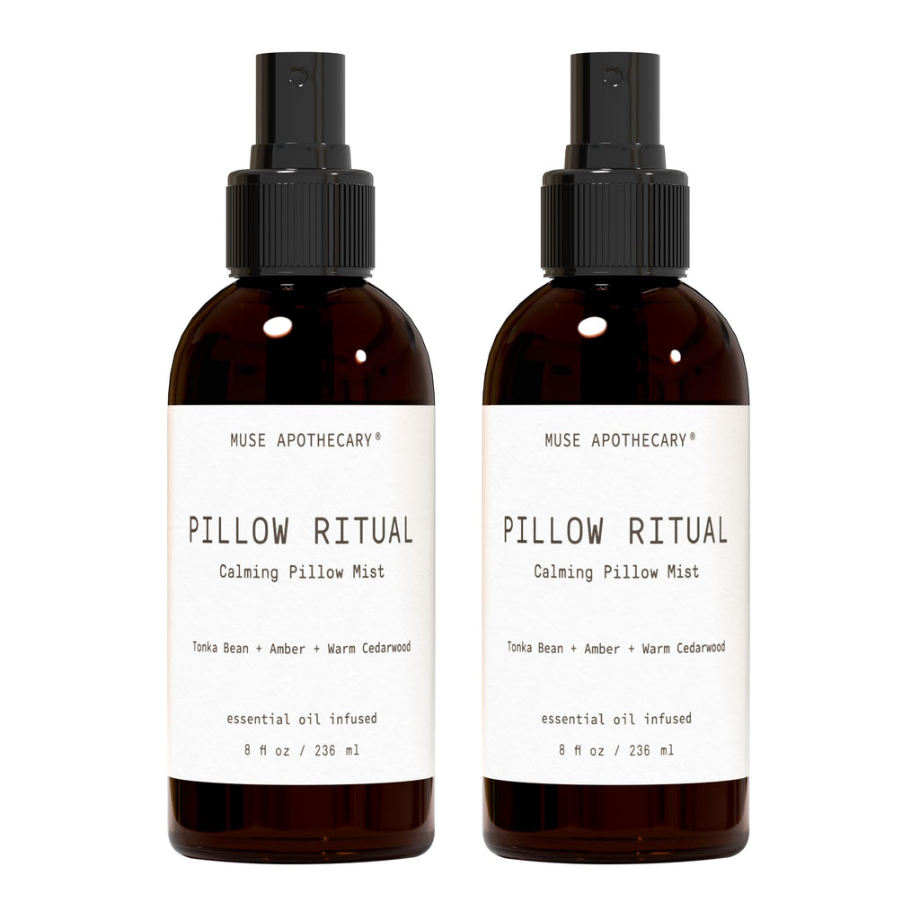 Muse Apothecary Pillow Ritual – Aromatic Pillow Mist (8 oz) – Tonka Bean, Amber & Cedarwood