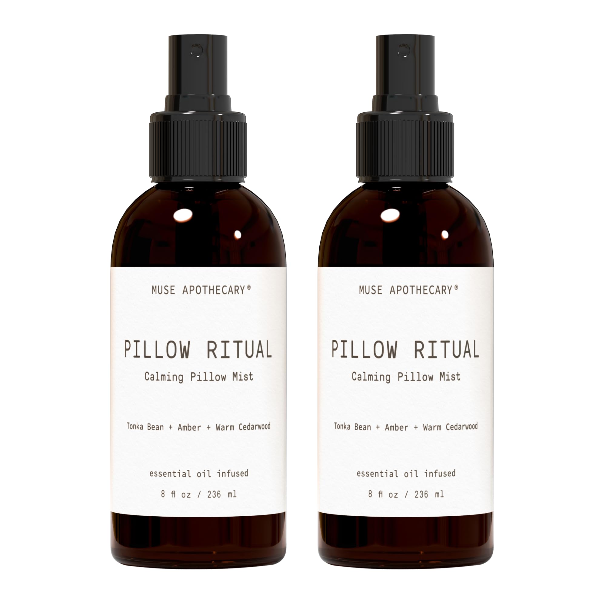 Muse Apothecary Pillow Ritual – Aromatic Pillow Mist (8 oz) – Tonka Bean, Amber & Cedarwood