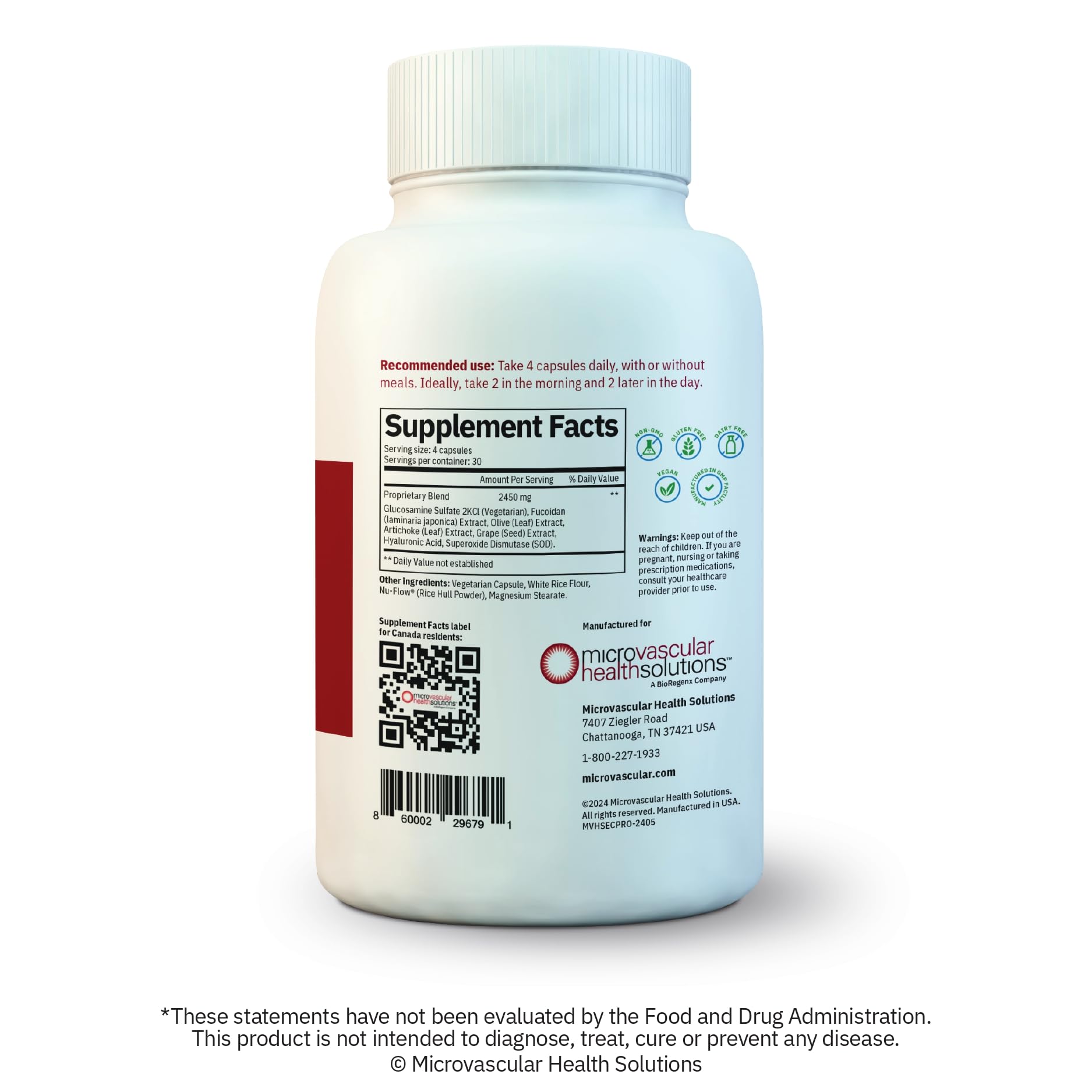 MYBODYRX Endocalyx Pro Supplement – Endothelial Glycocalyx Support for Vascular & Microcirculation Health | 120 Veggie Capsules