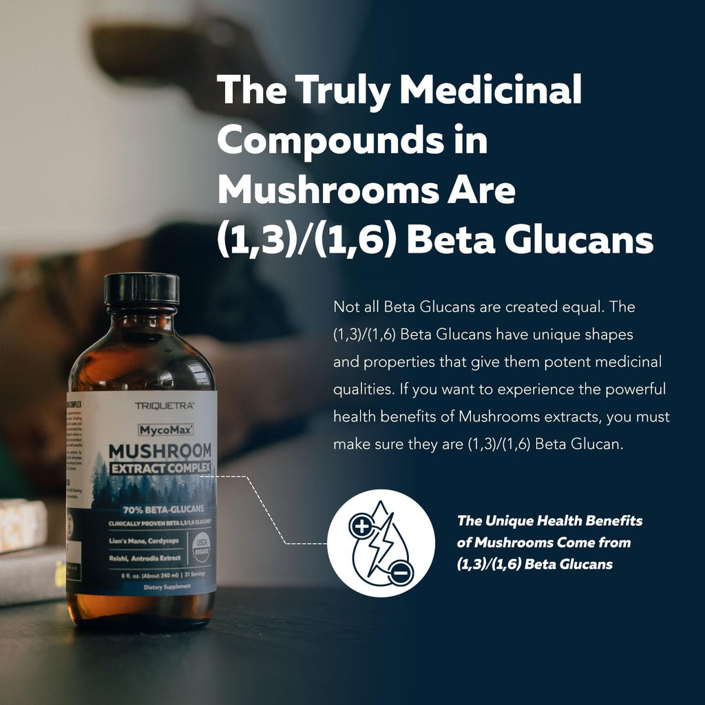 MycoMax Mushroom Complex – 70% Beta Glucans, US Grown