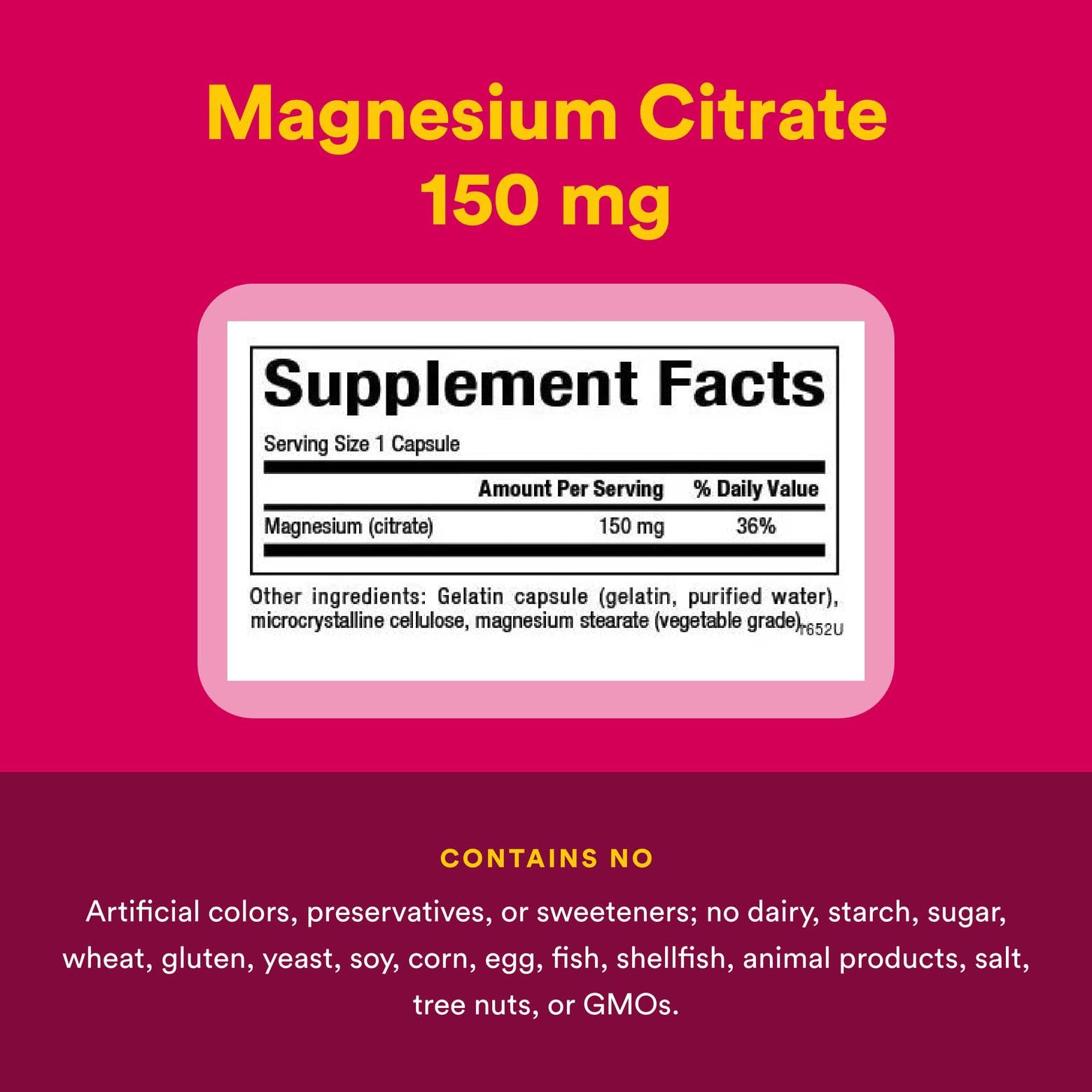 Natural Factors Magnesium Citrate 150 mg | 90 Capsules