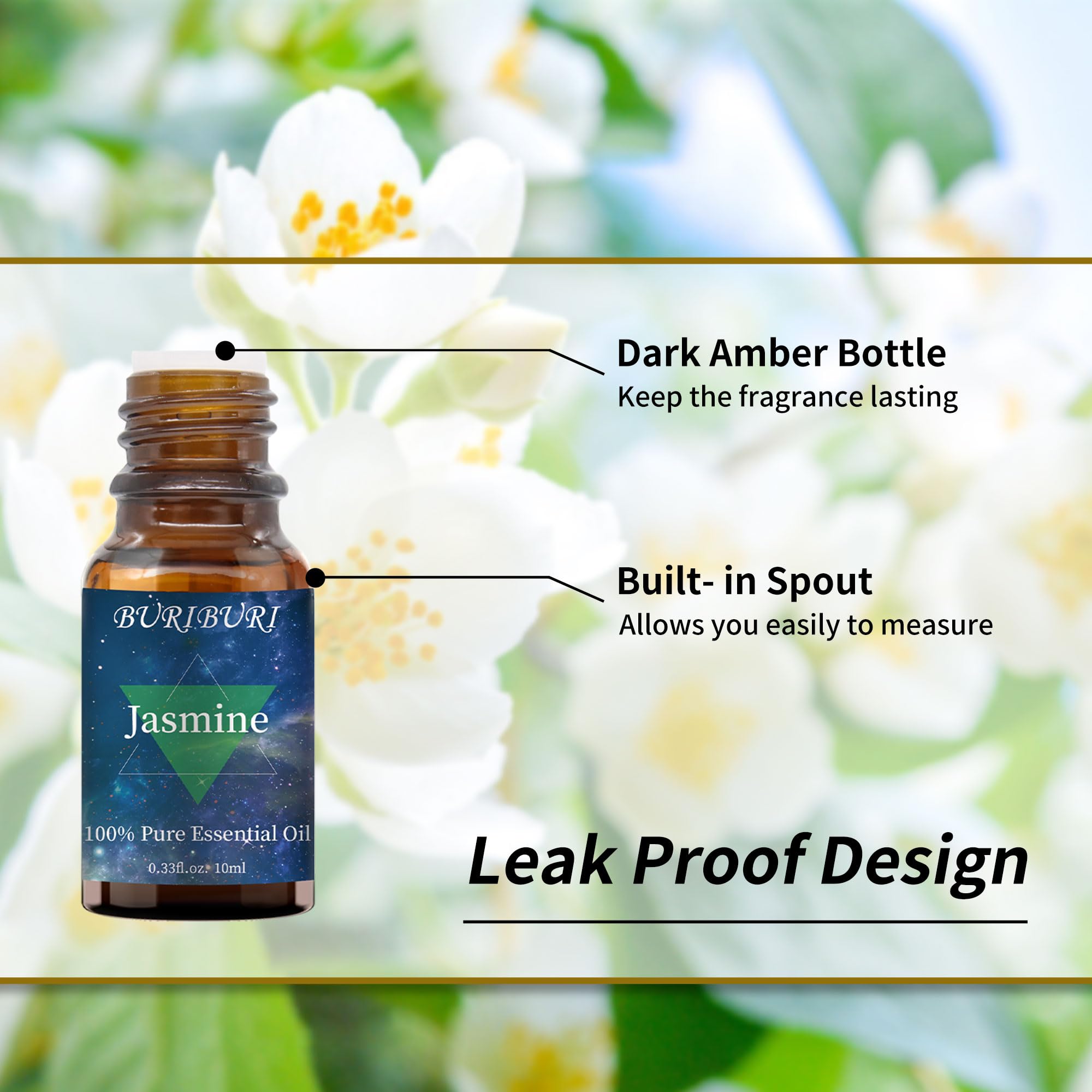Lavender & Jasmine Essential Oils Gift Set – 10ml x 2 | 100% Pure
