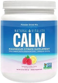 Natural-Vitality Calm Magnesium Citrate Powder – Raspberry Lemon, 20 oz | Vegan & Non-GMO