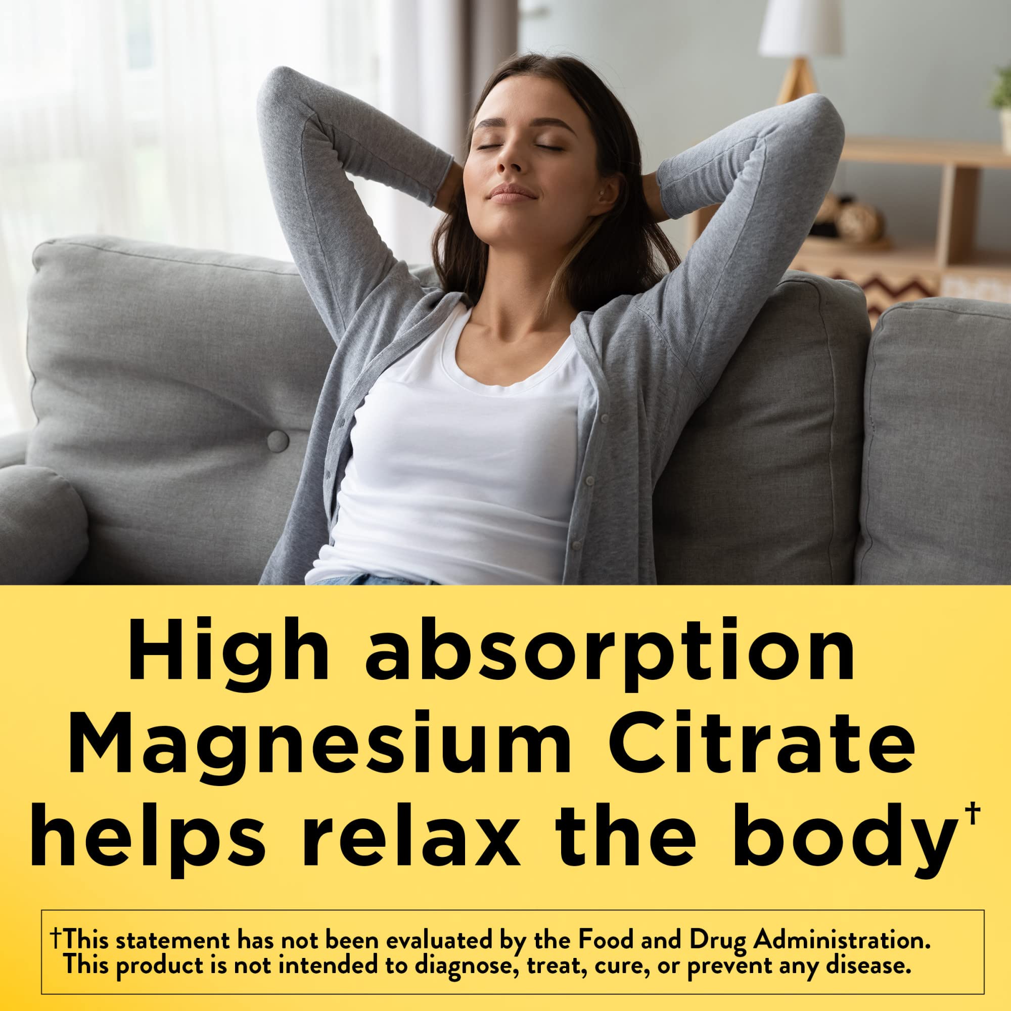Nature Made High Absorption Magnesium Citrate 200 mg Gummies – 60 Count