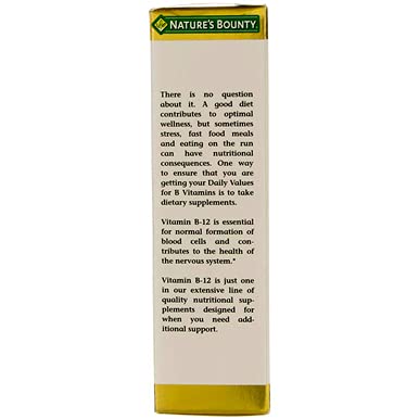 Nature's Bounty B-12 5000 mcg Sublingual Liquid – Energy Support, 2 oz (Pack of 2)