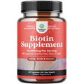Natures Craft Biotin 10000 mcg Pills – Thicker Hair, Strong Nails, Clear Skin – Vegetarian Capsules