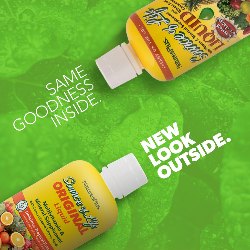 NaturesPlus Source of Life Liquid Tropical Fruit – Pack of 2, 60 Servings, Gluten Free & Vegetarian