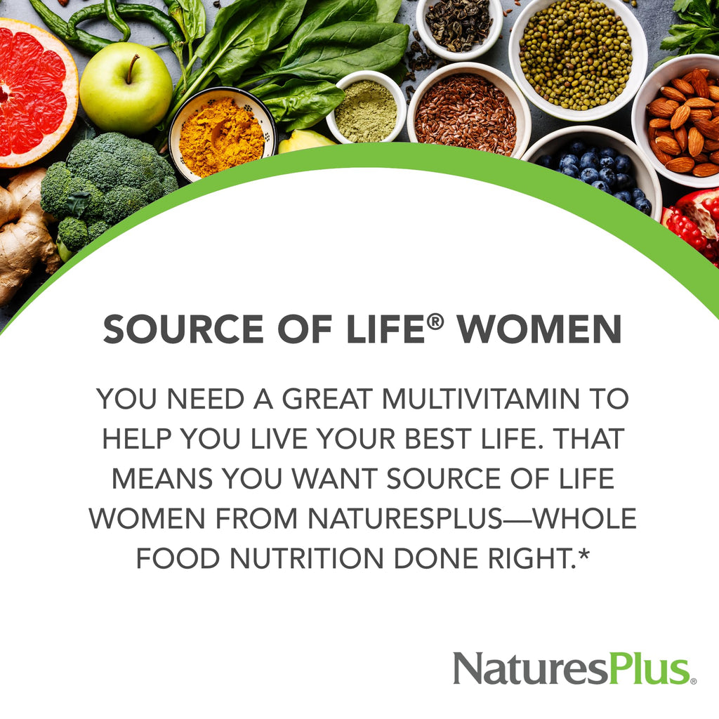 Natures Plus Source of Life Women - 60 Vegetarian Tablets | Multivitamin
