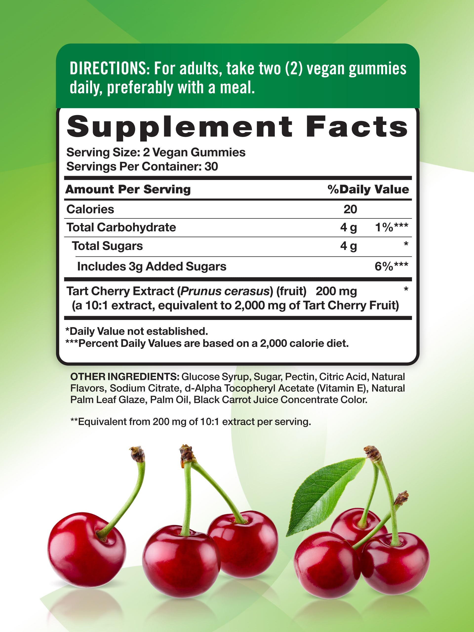 Nature's Truth Tart Cherry Gummies 2000mg - 60 Count (Pack of 2) | Vegan, Non-GMO, Gluten Free | Cherry Flavor