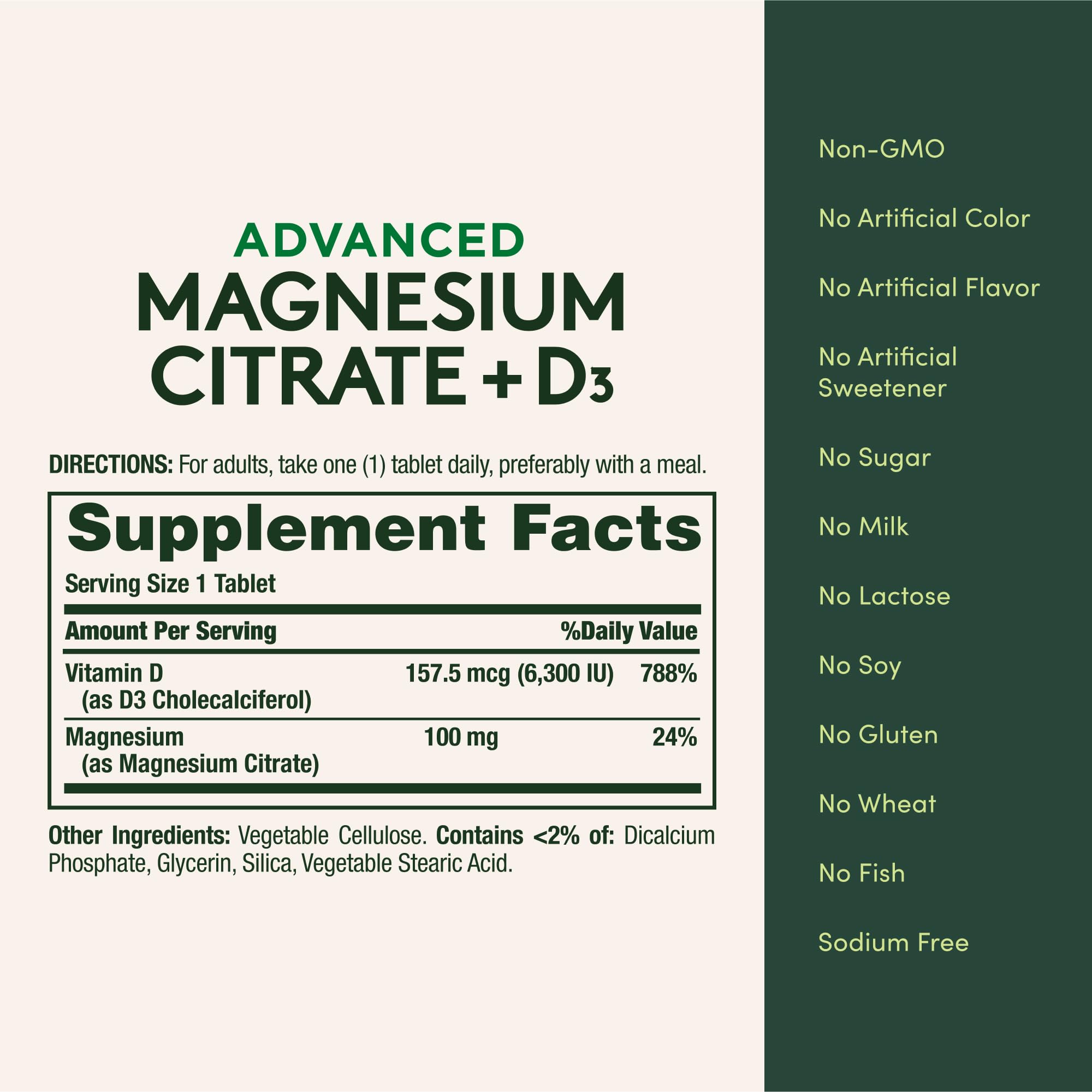 Nature’s Bounty Advanced Vitamin D3 with Magnesium Citrate Immune Formula, Supports Immune and Bone Health, 90 Tablets