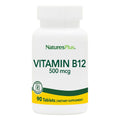 Nature's Plus Vitamin B12 (Methylcobalamin) 500 mcg – 90 Vegetarian Tablets | Red Blood Cell Support, Energy Booster, Gluten-Free