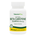 Natures Plus Beta Carotene 25,000 IU – Eye Health 90 Softgels (Gluten-Free)