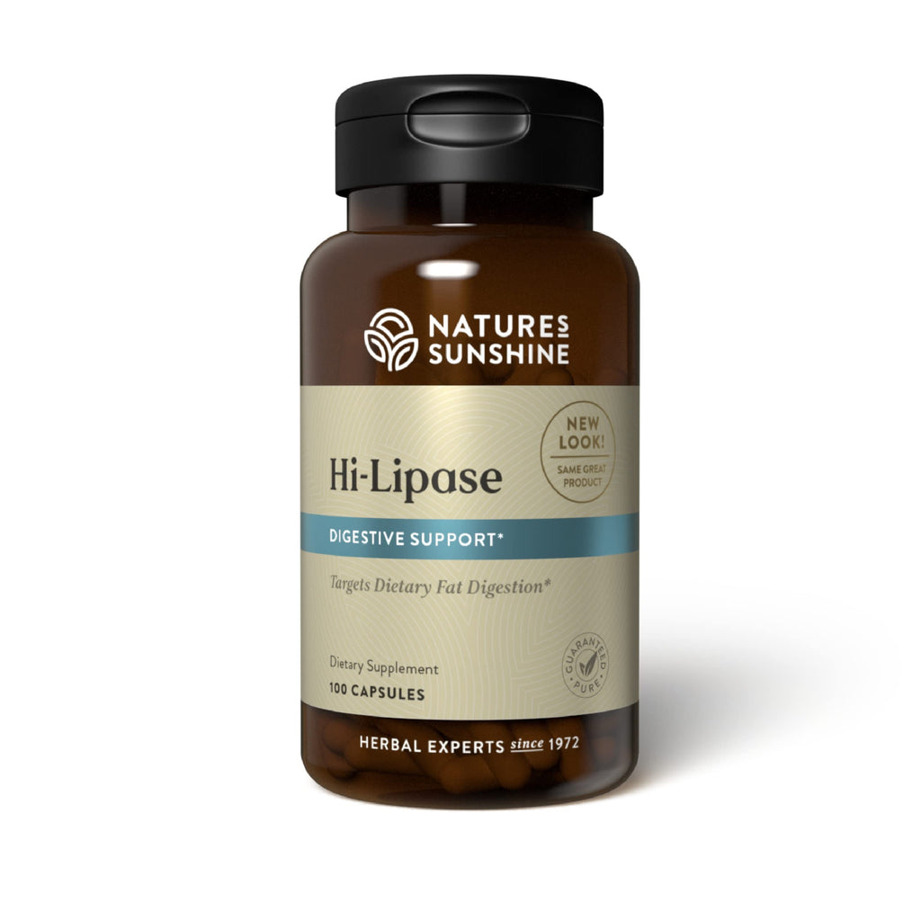 Nature's Sunshine Hi Lipase Dietary Supplement, 100 Capsules | Lipase for Fat Digestion
