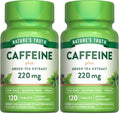 Nature's Truth Caffeine Pills 220mg | 120 Count | Green Tea Extract | Vegan, Non-GMO & Gluten Free (Pack of 2)