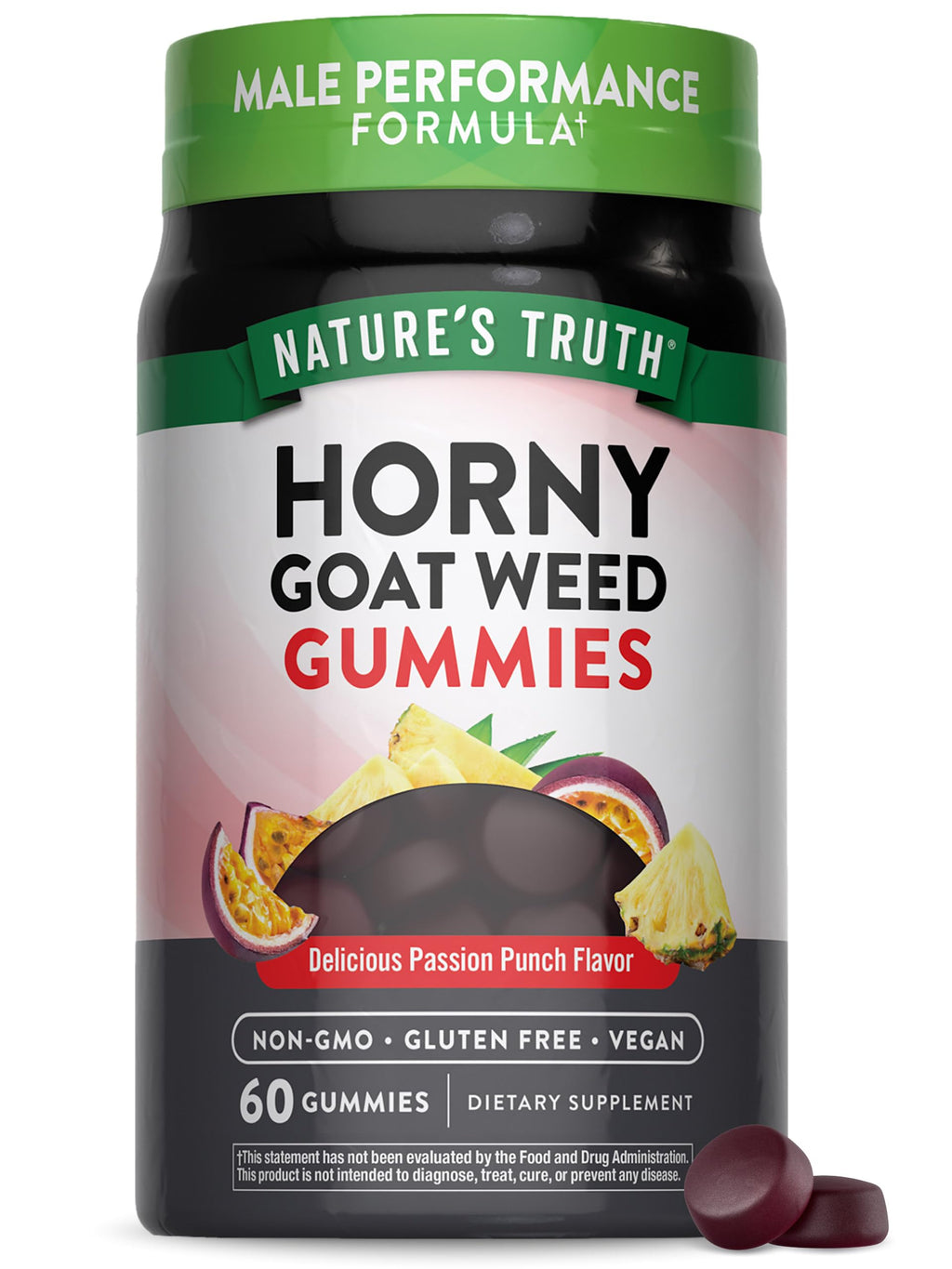Nature's Truth Horny Goat Weed Gummies – 60 Count, Maca Root, Vegan & Gluten Free
