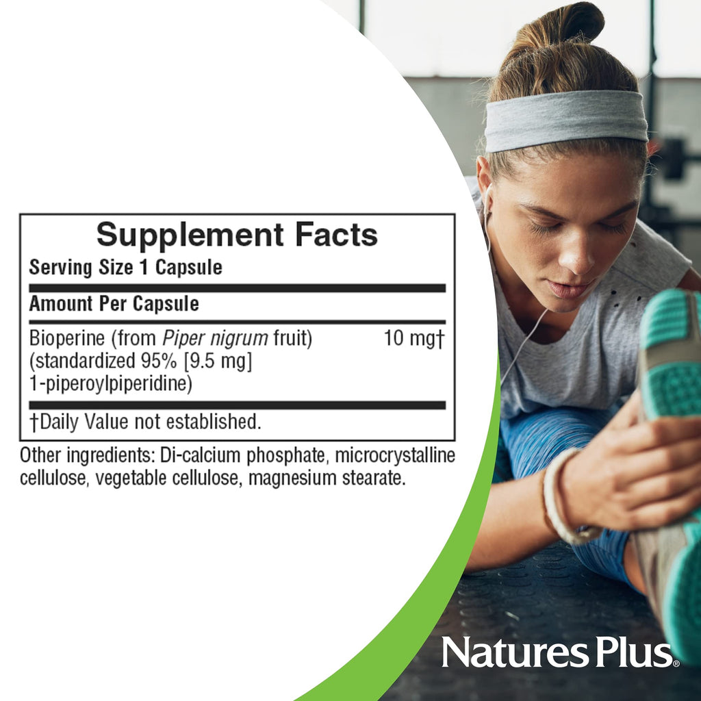 NaturesPlus Bioperine 10, 90 Capsules – Vegan, Gluten Free, 90 Servings