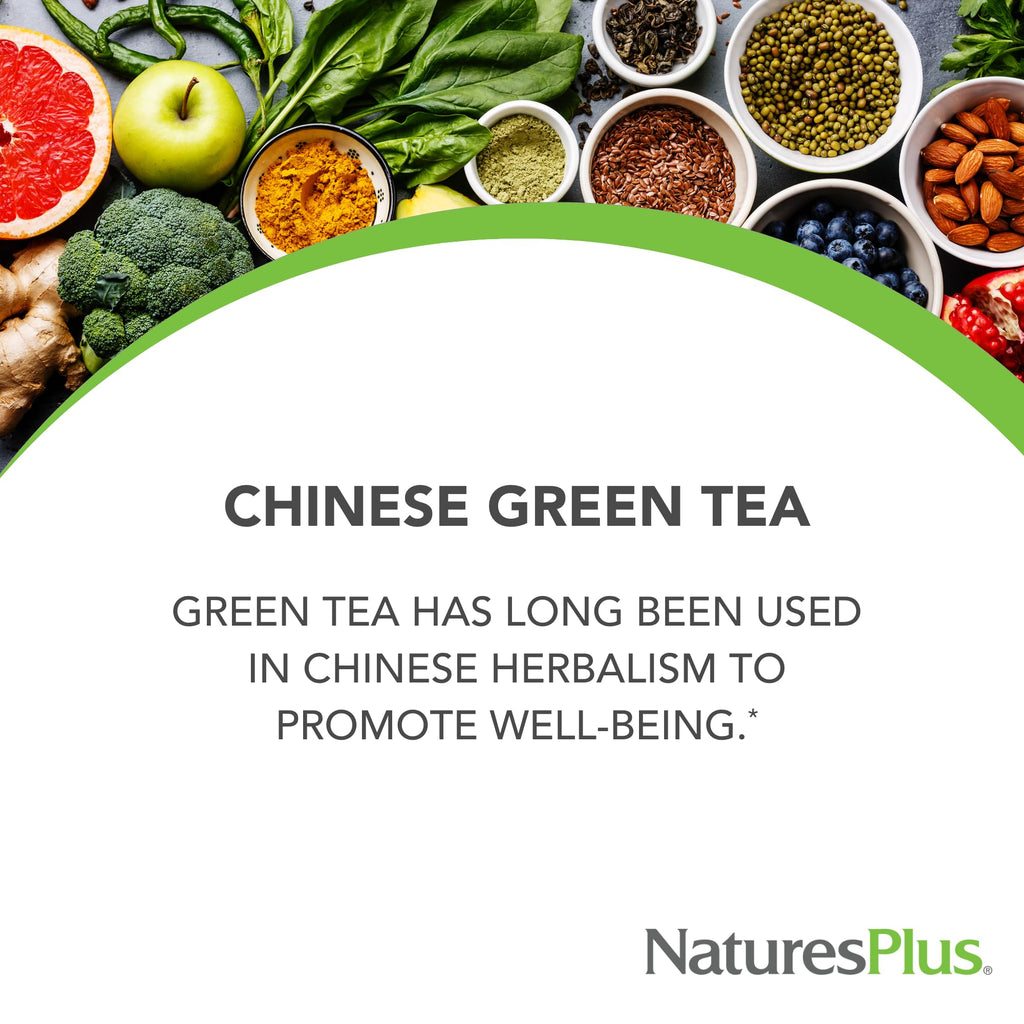 NaturesPlus Herbal Actives Green Tea - 60 Capsules (Non-GMO, Vegan)