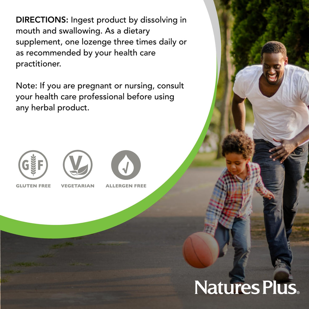 NaturesPlus Herbal Actives ImmunActin – Zinc Lozenges, Wild Cherry (Pack of 2)