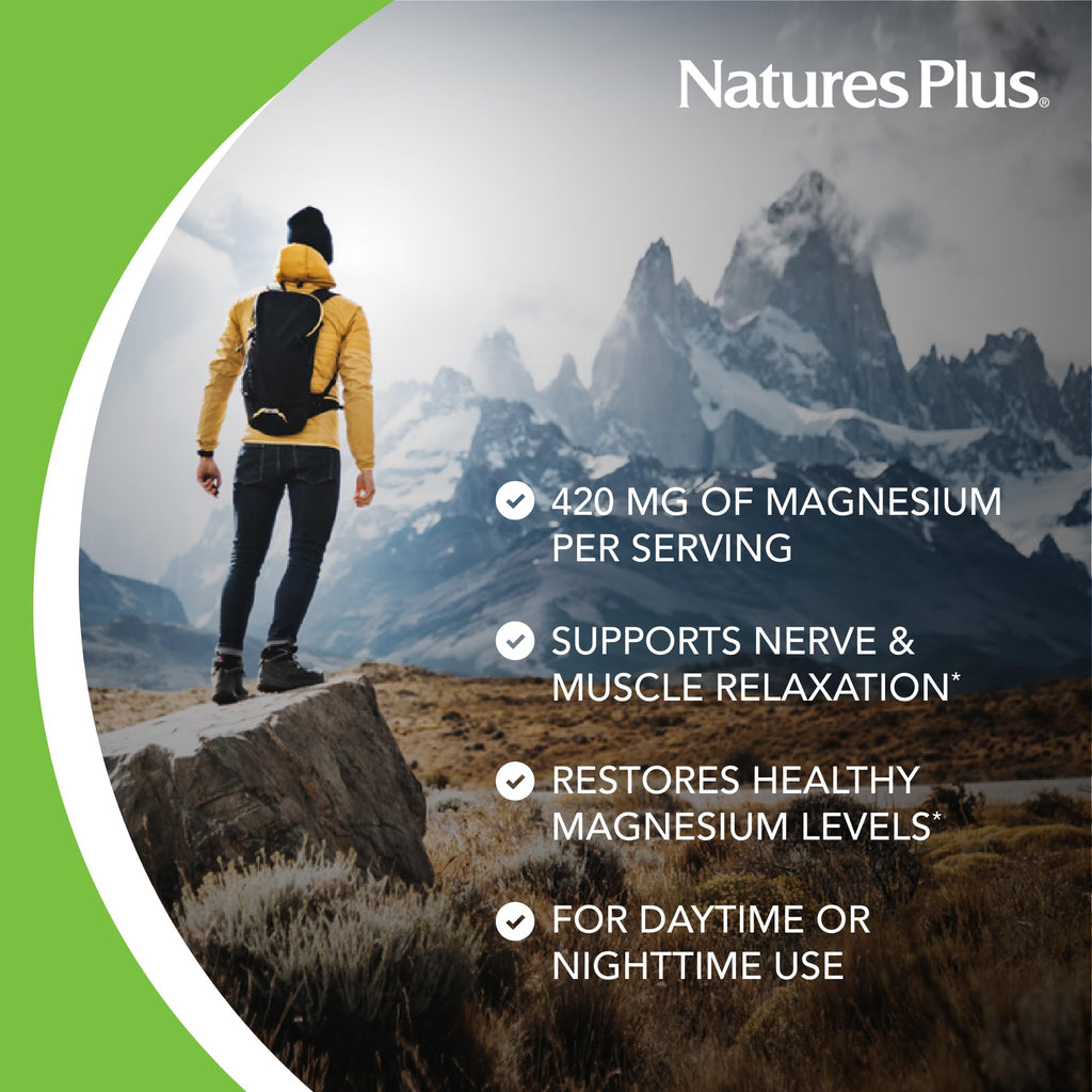 NaturesPlus KalmAssure Magnesium Powder – Orange Flavor, 120 Servings (2-Pack)