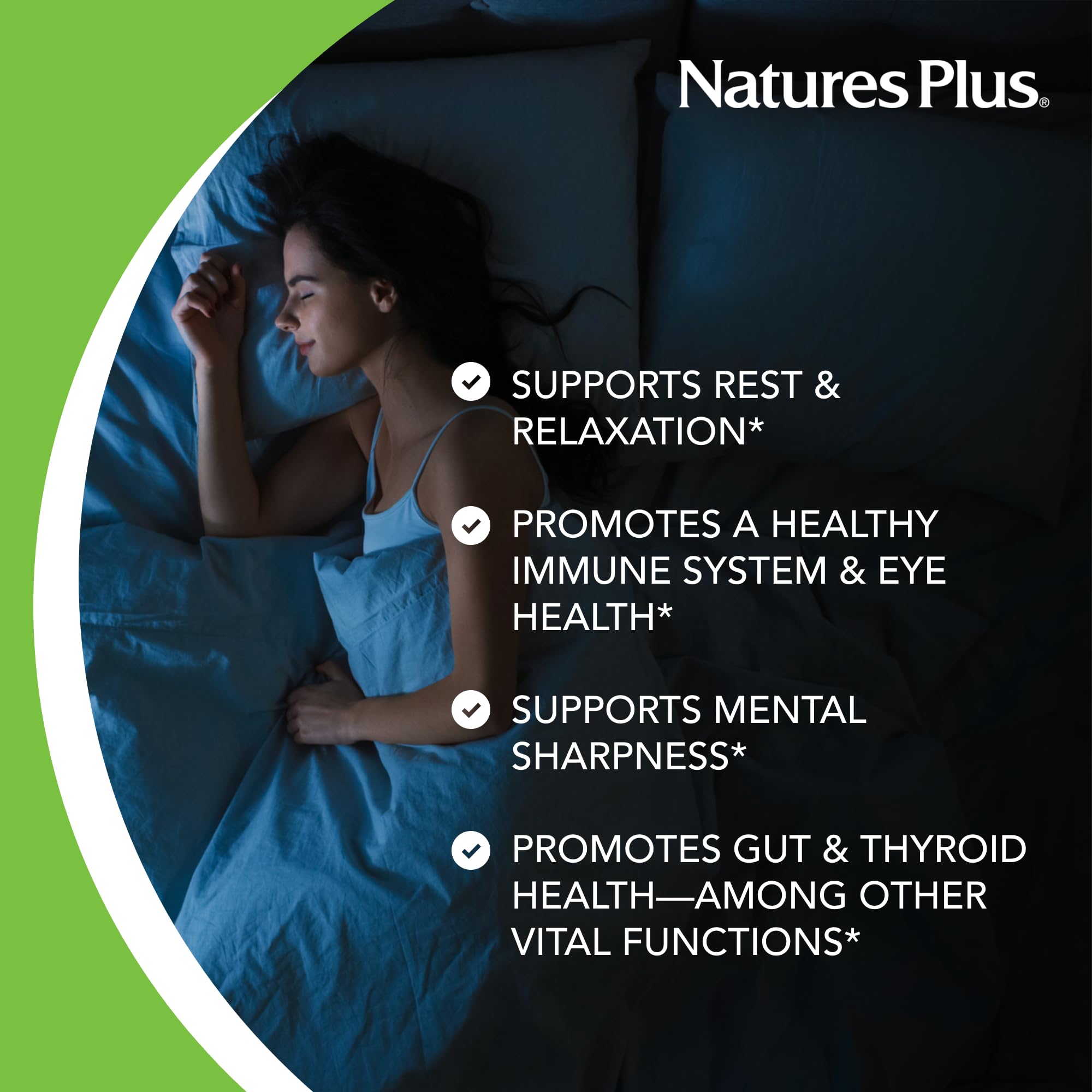 NaturesPlus Melatonin 10 mg – 90 Fast-Acting Tablets – Vegan & Gluten Free