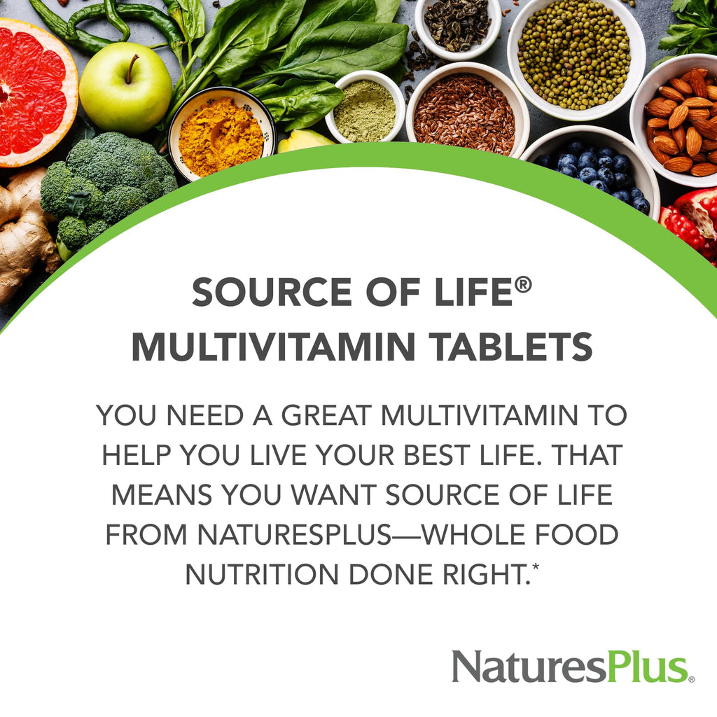 NaturesPlus Source of Life 3-Pack - 180 Tablets Multivitamin & Mineral