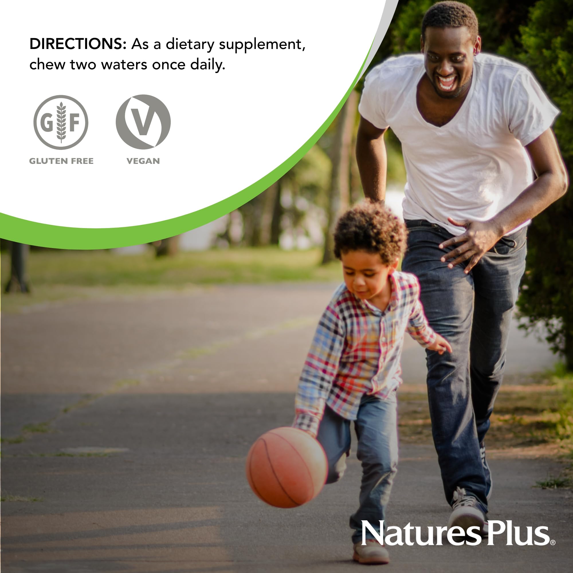 NaturesPlus Source of Life Adult Chewable Multivitamin – Apple Cinnamon Flavor (90 Wafers, 45 Servings)